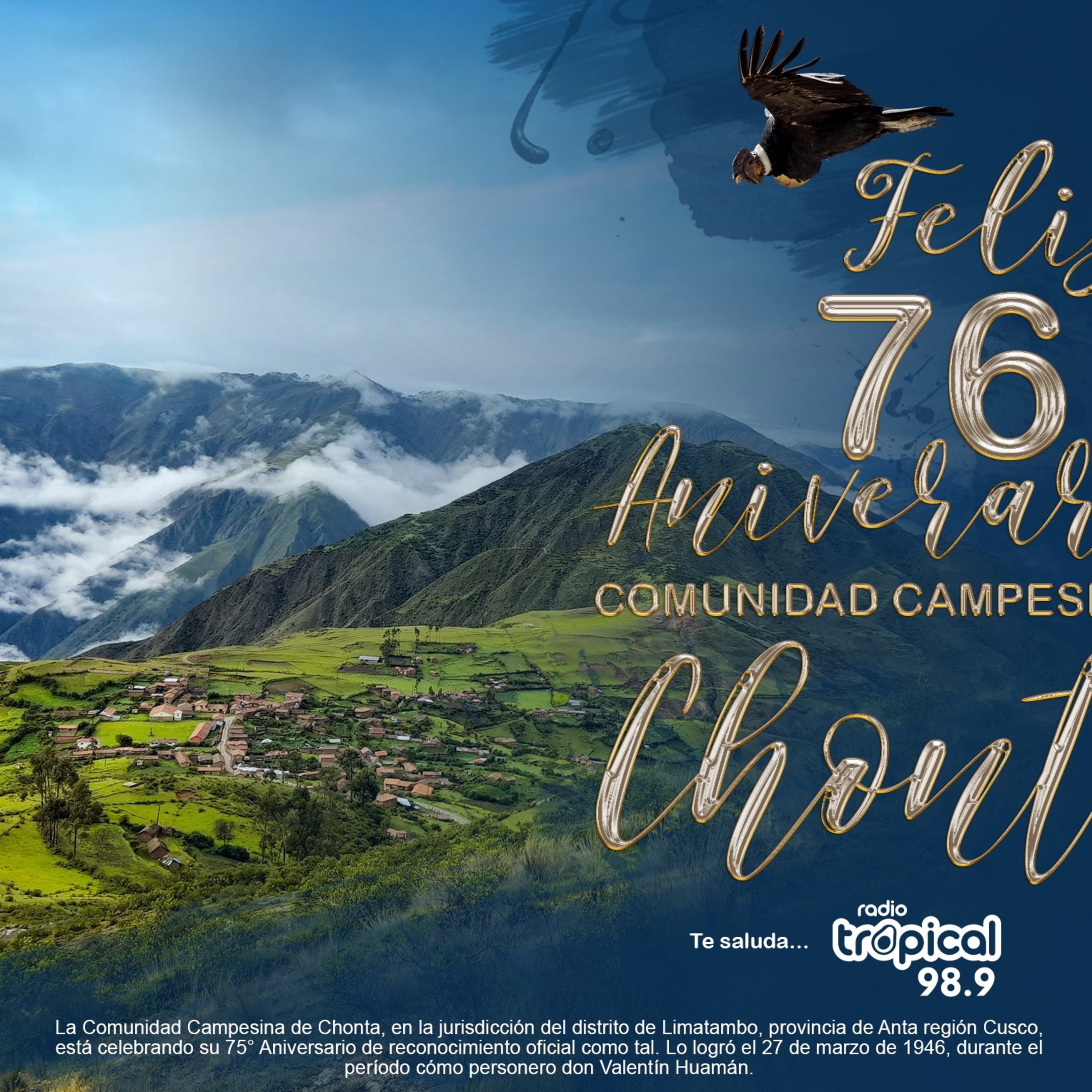 📻⚡🎈 FELIZ 76 ANIVERSARIO, COMUNIDAD CAMPESINA DE CHONTA - DISTRITO DE LIMATAMBO - CUSCO. episode artwork