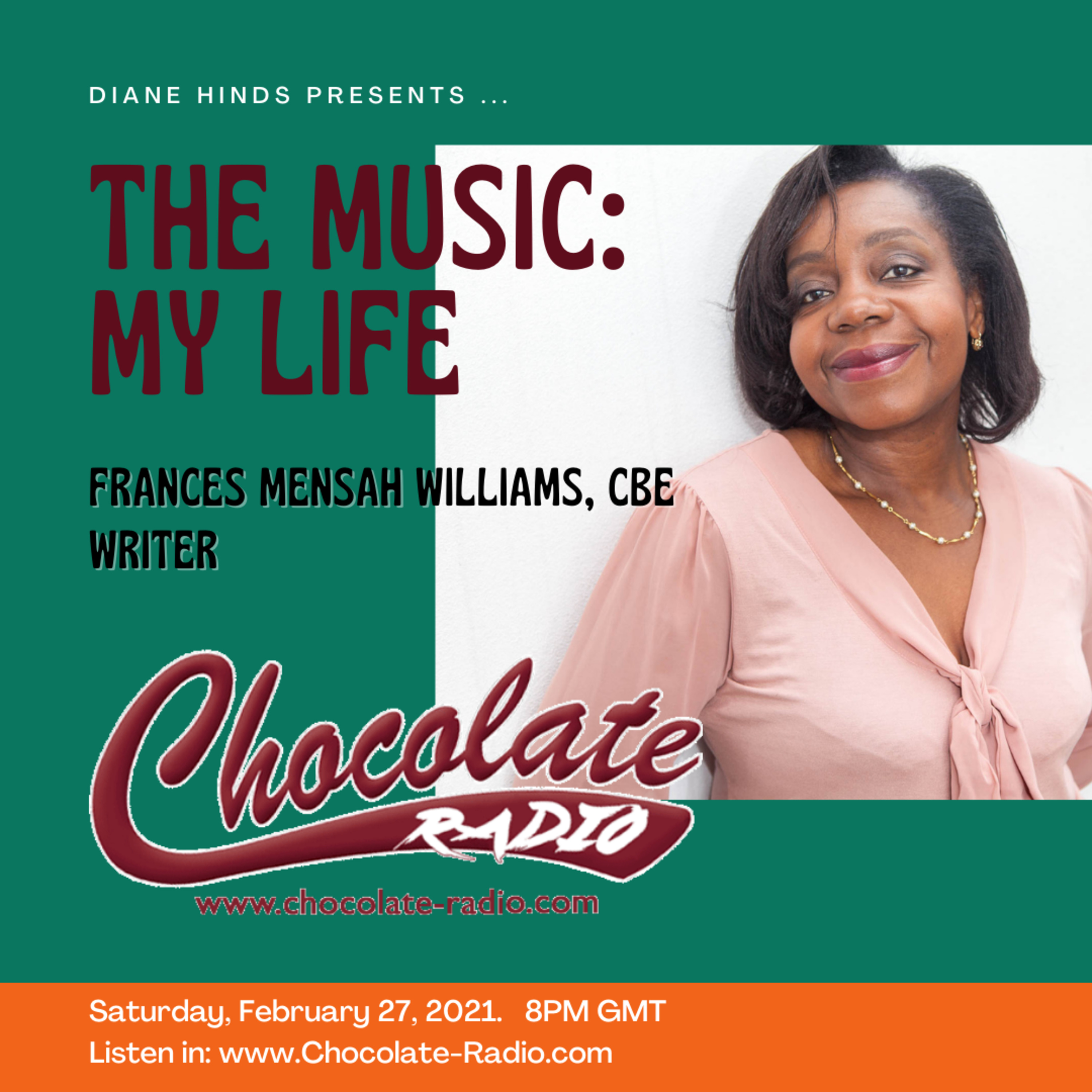 The Music: My Life - Diane Hinds in conversation. Chocolate-radio.com.