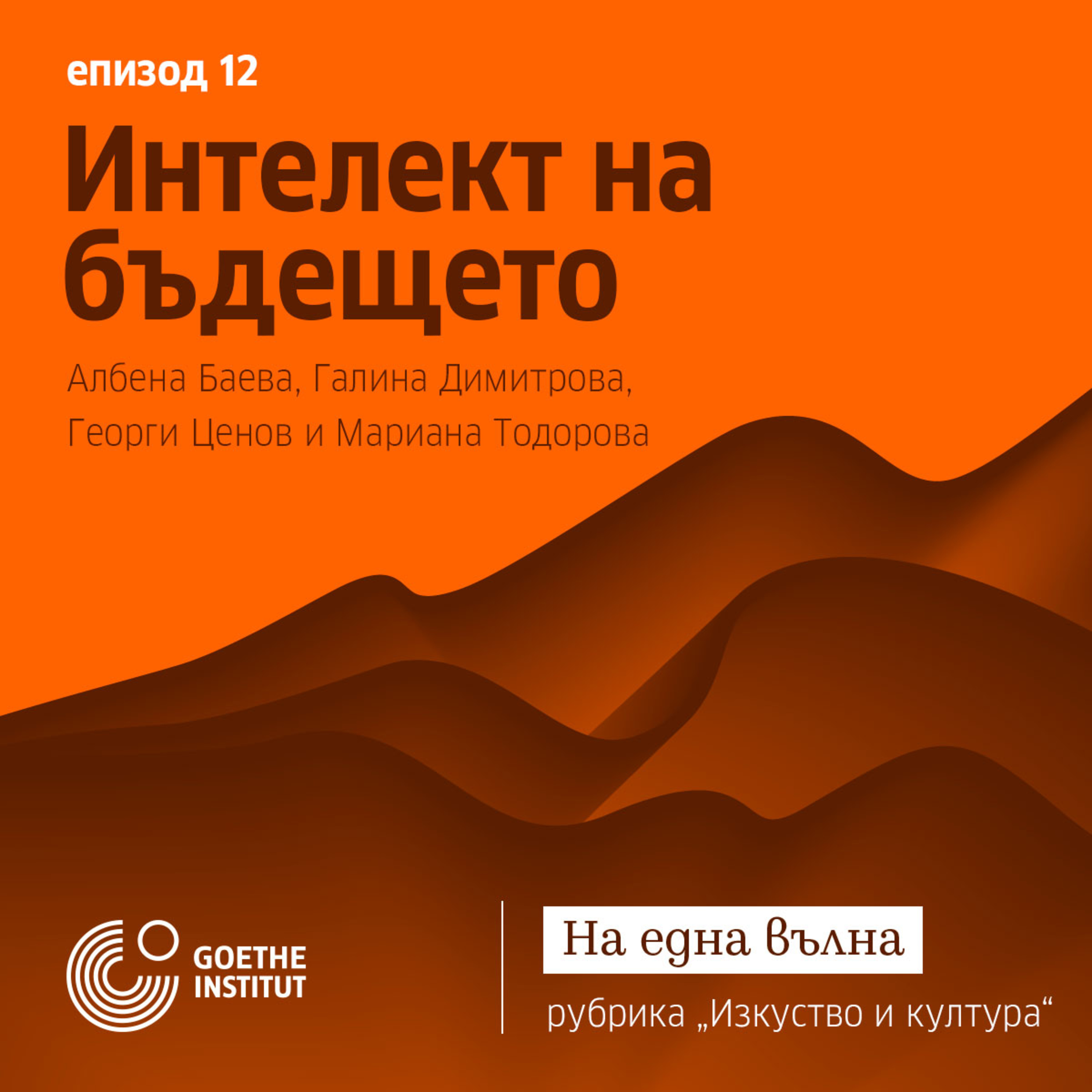 12 Изкуство и култура: Изкуствен интелект - заплахи, наличности, надежди с гости доц. Георги Ценов, Албена Баева, д-р Мариана Тодорова и Галина Димитрова-Димова episode artwork