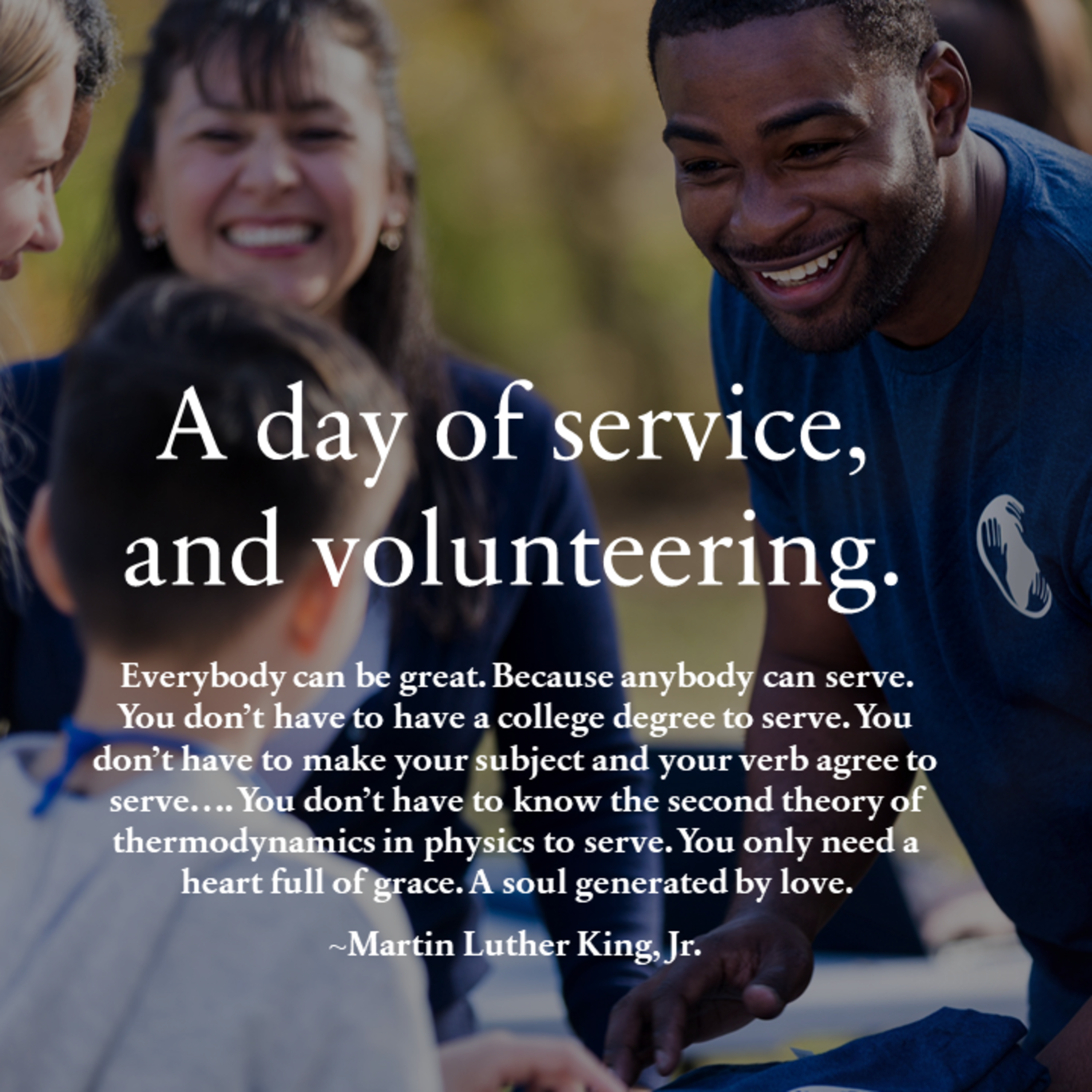 A day of service, and volunteering.  episode artwork