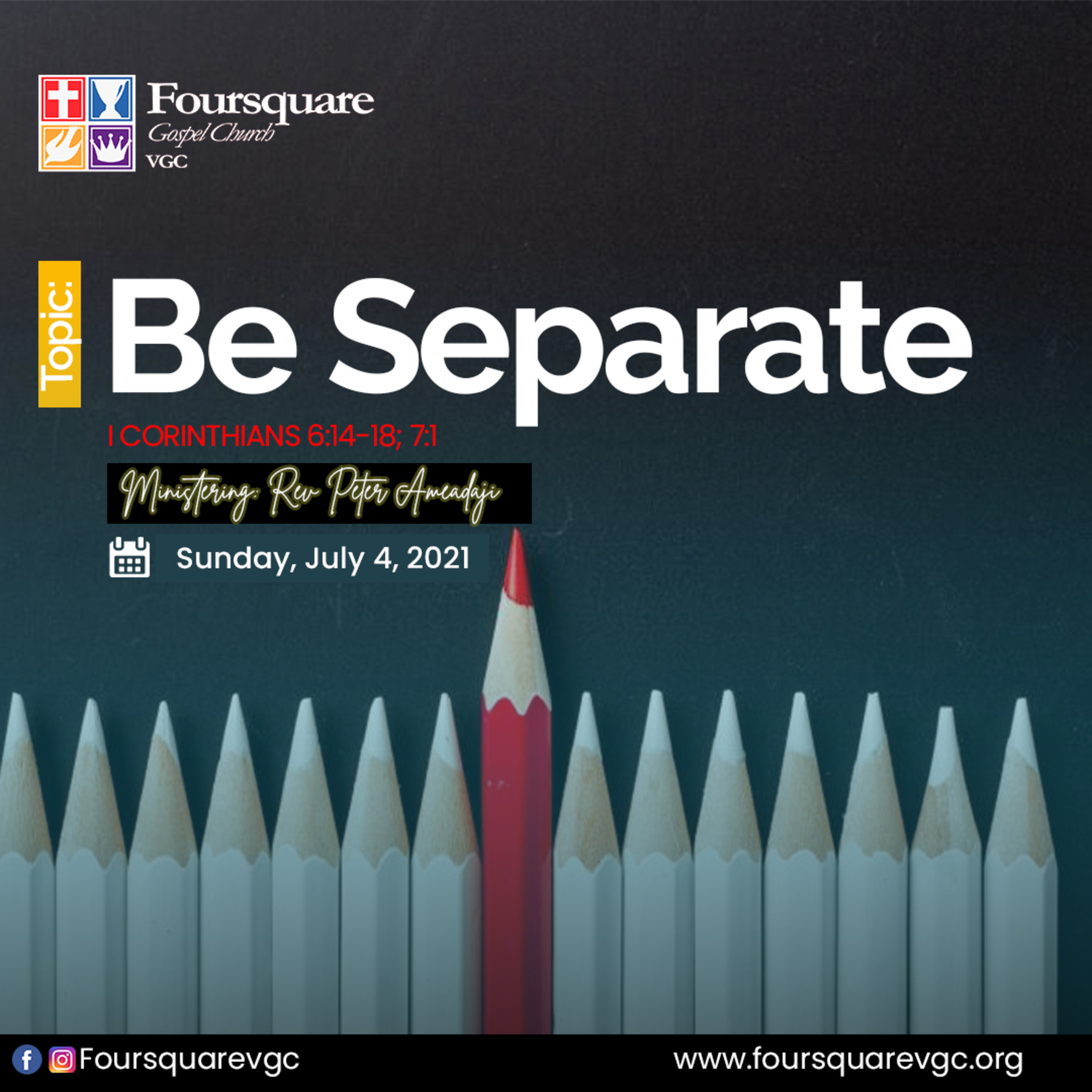 BE SEPARATE : Rev Peter Ameadaji (July 4, 2021) episode artwork