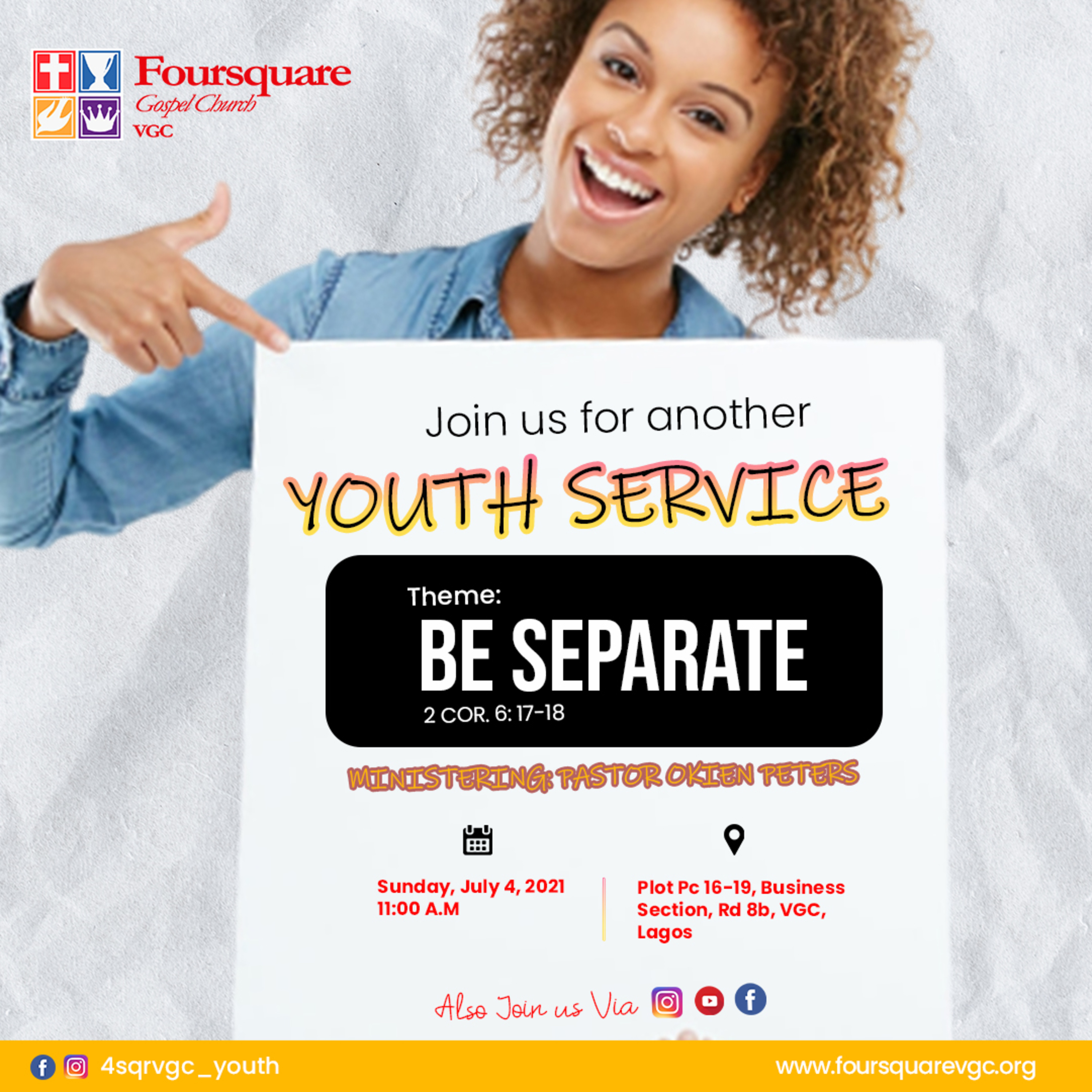 BE SEPARATE : Pst Okien Peters (Youth Service) episode artwork