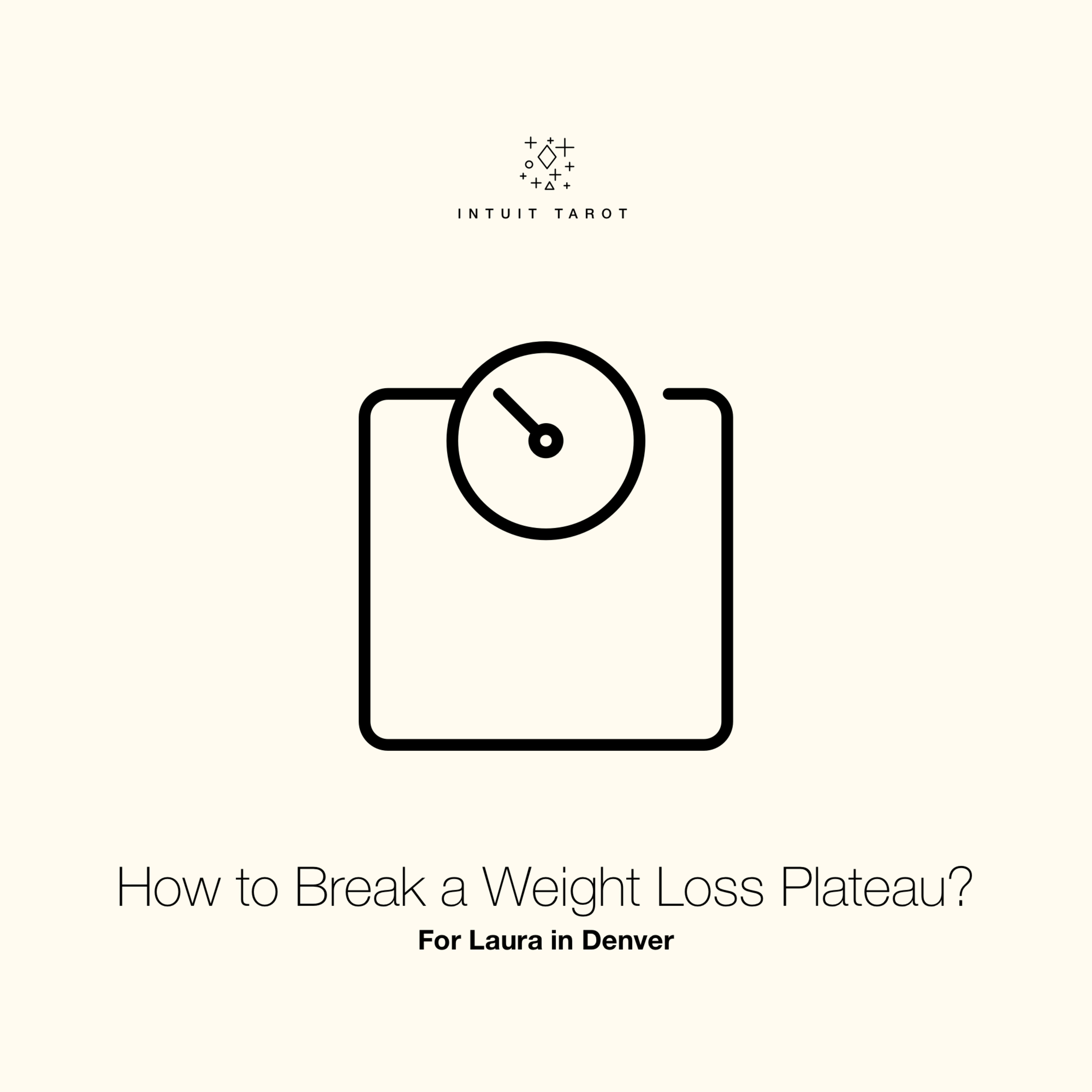 How to Break a Weight Loss Plateau - An Intuit Tarot Reading for Laura in Denver