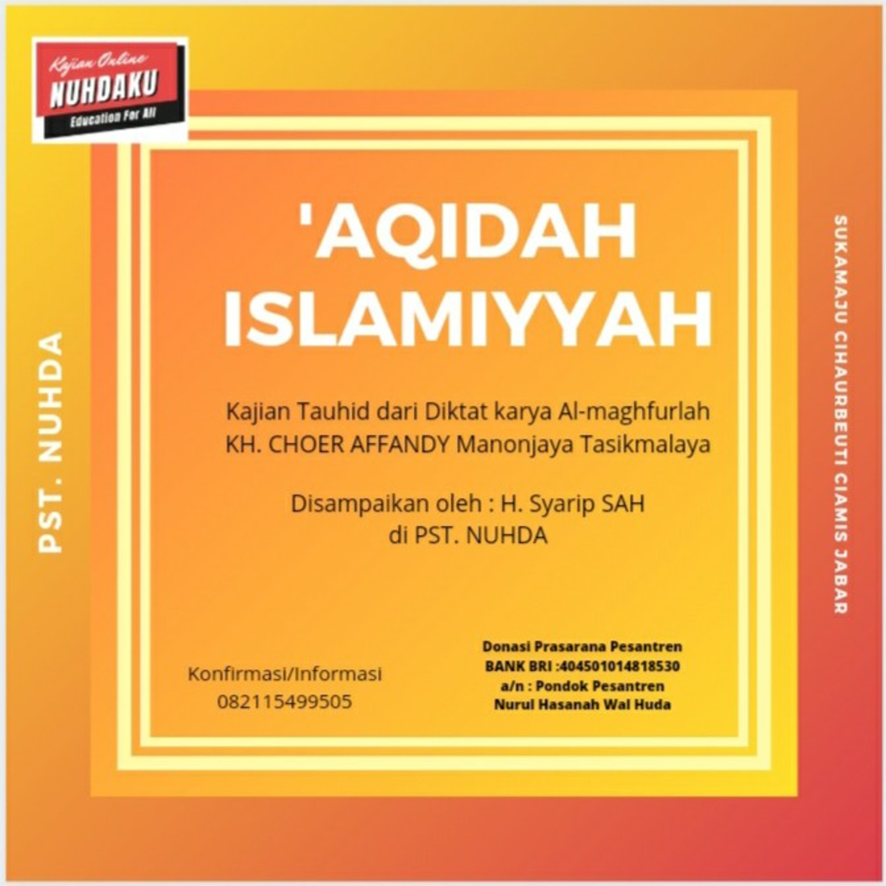 Aqidah Islamiyah #19 Pengucapan kalimah dua syahadat dan pendapat para ulama. 