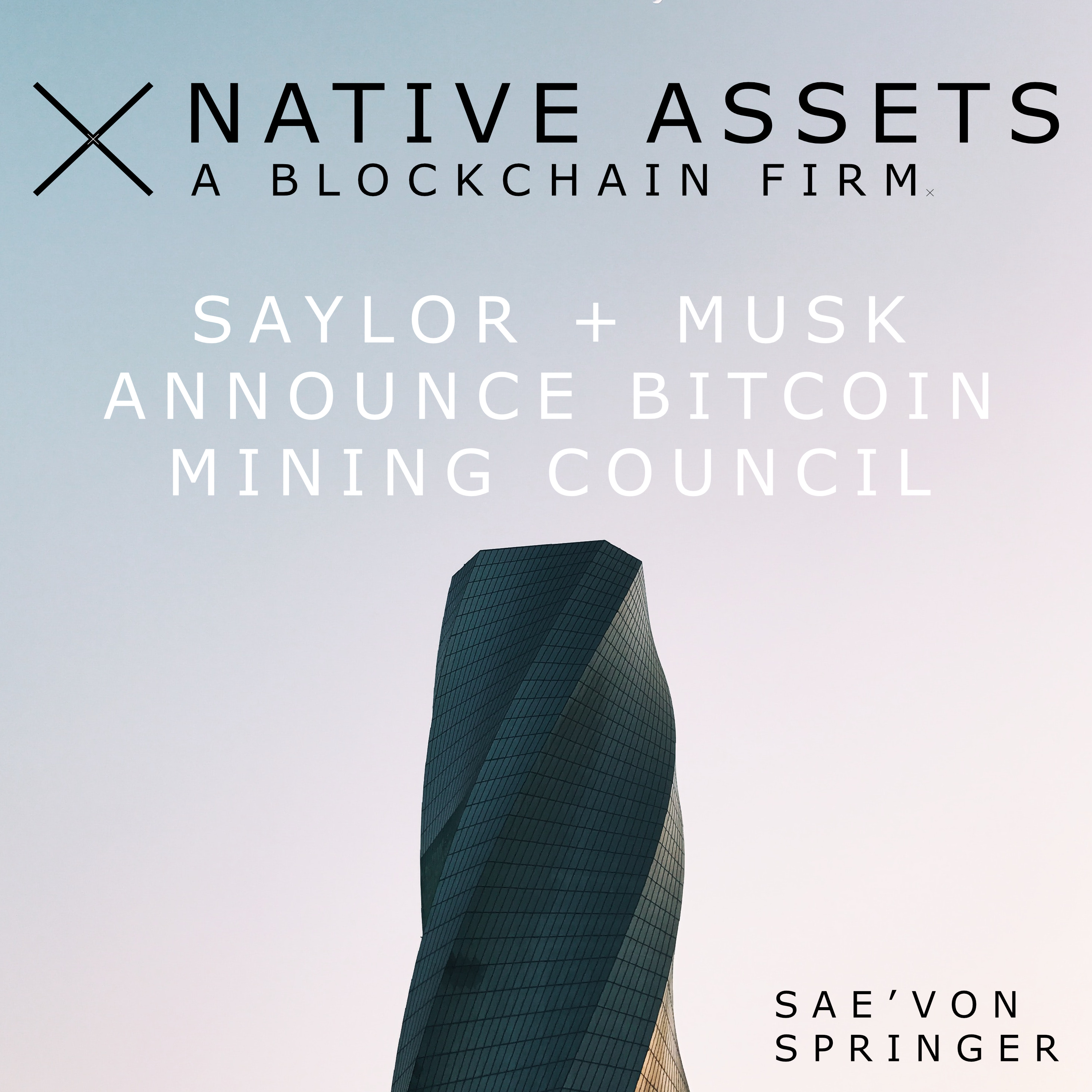 Saylor + Musk Strive For Green With Bitcoin Mining Council Announcement #Bitcoin #MichaelSaylor #ElonMusk | Native Assets episode artwork