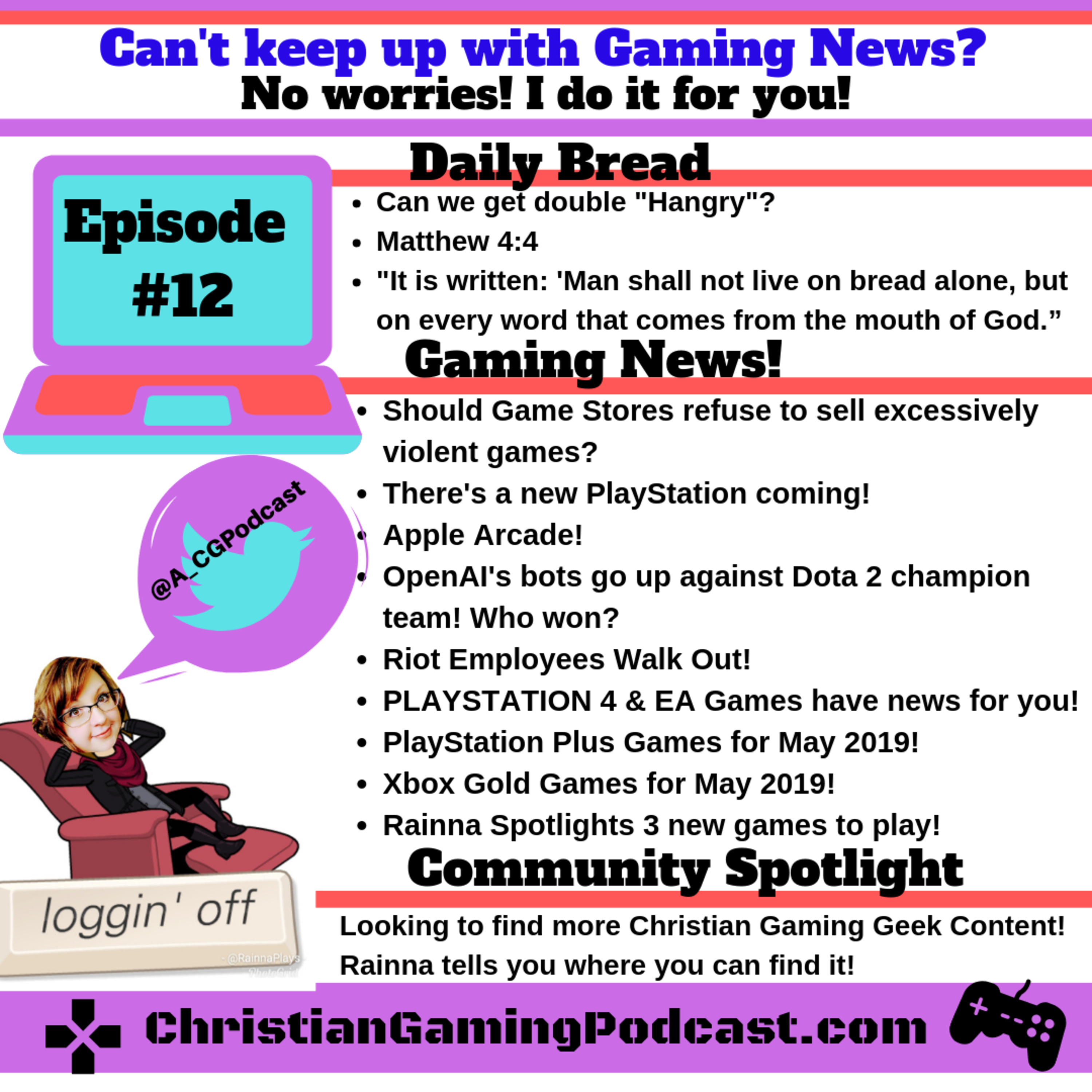 Christian Gaming Podcast: Riot Employees Walk Out! Can we get double Hangry? Should Game Stores refuse to sell excessively violent games? Podcoin Christian Gaming Podcast: Riot Employees Walk Out! Can we get double Hangry? Should Game Stores refuse to sell excessively violent games? Podcoin