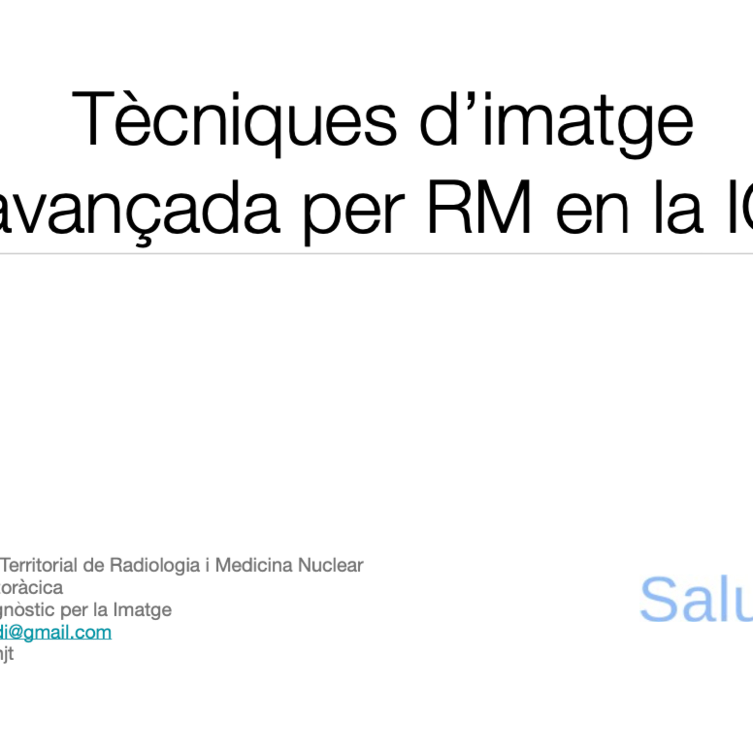 Formación Continuada. Diagnóstico y tratamiento por la imagen