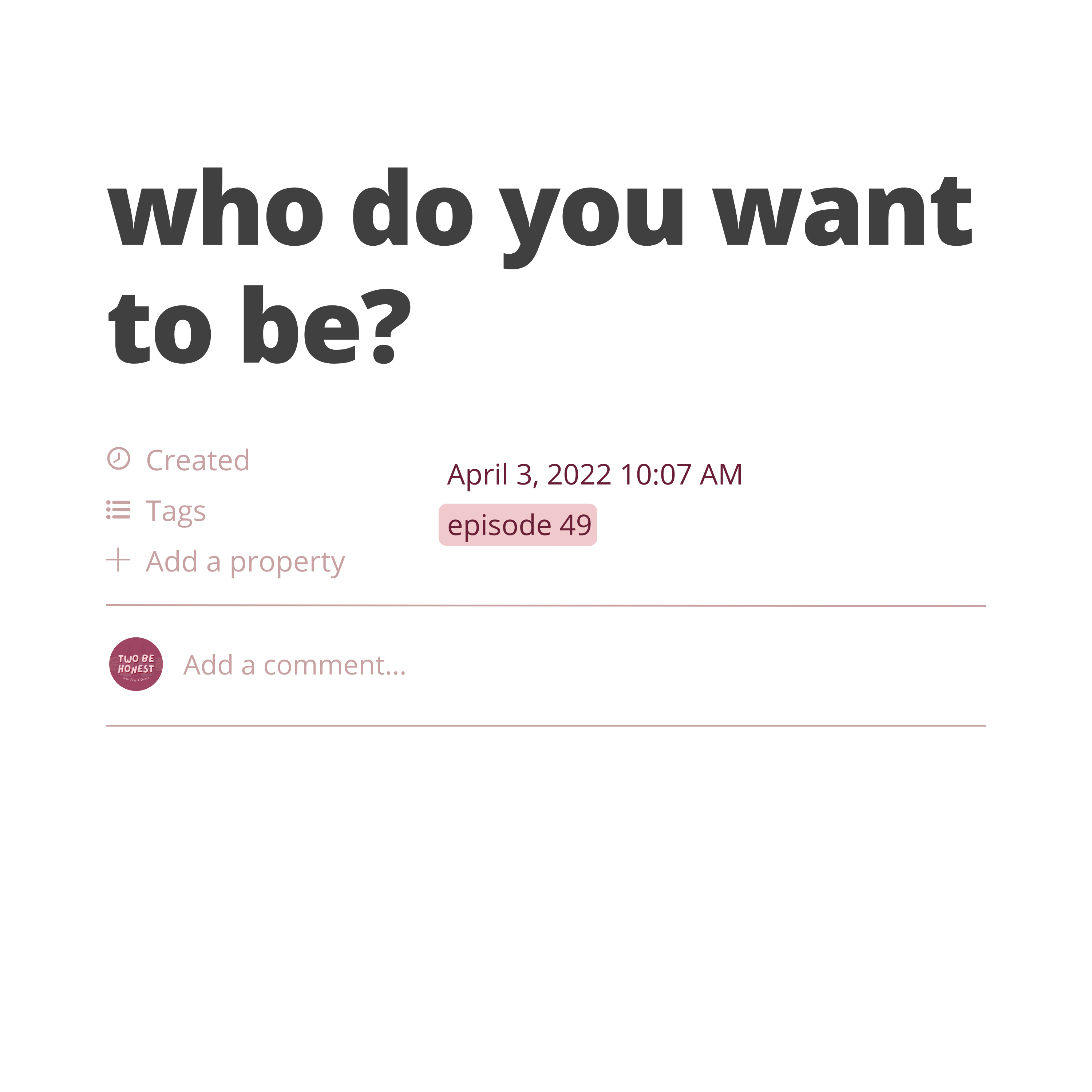 two be honest