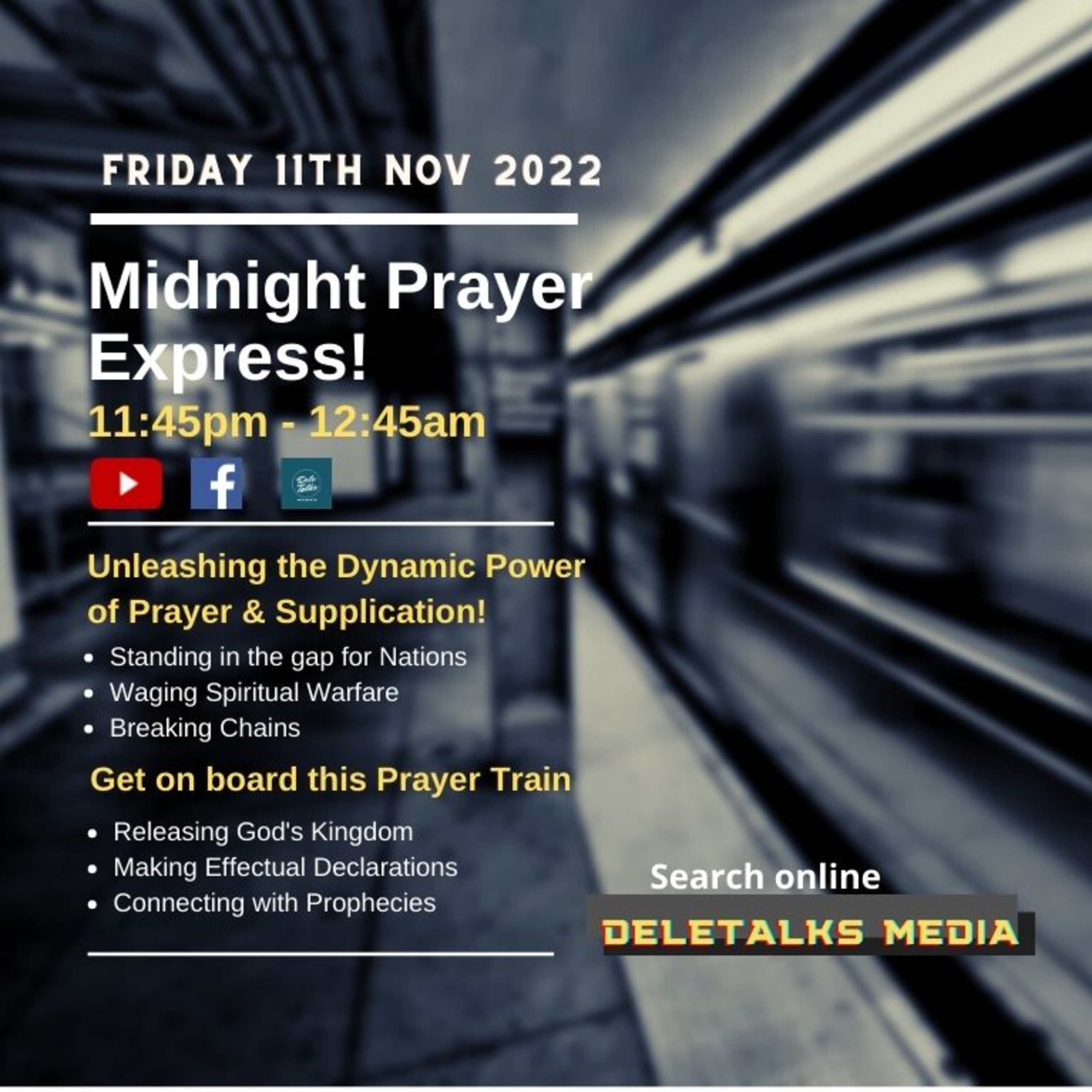 Breakthrough Prayers | The Midnight Prayer Express | Fri 11th November 2022 episode artwork