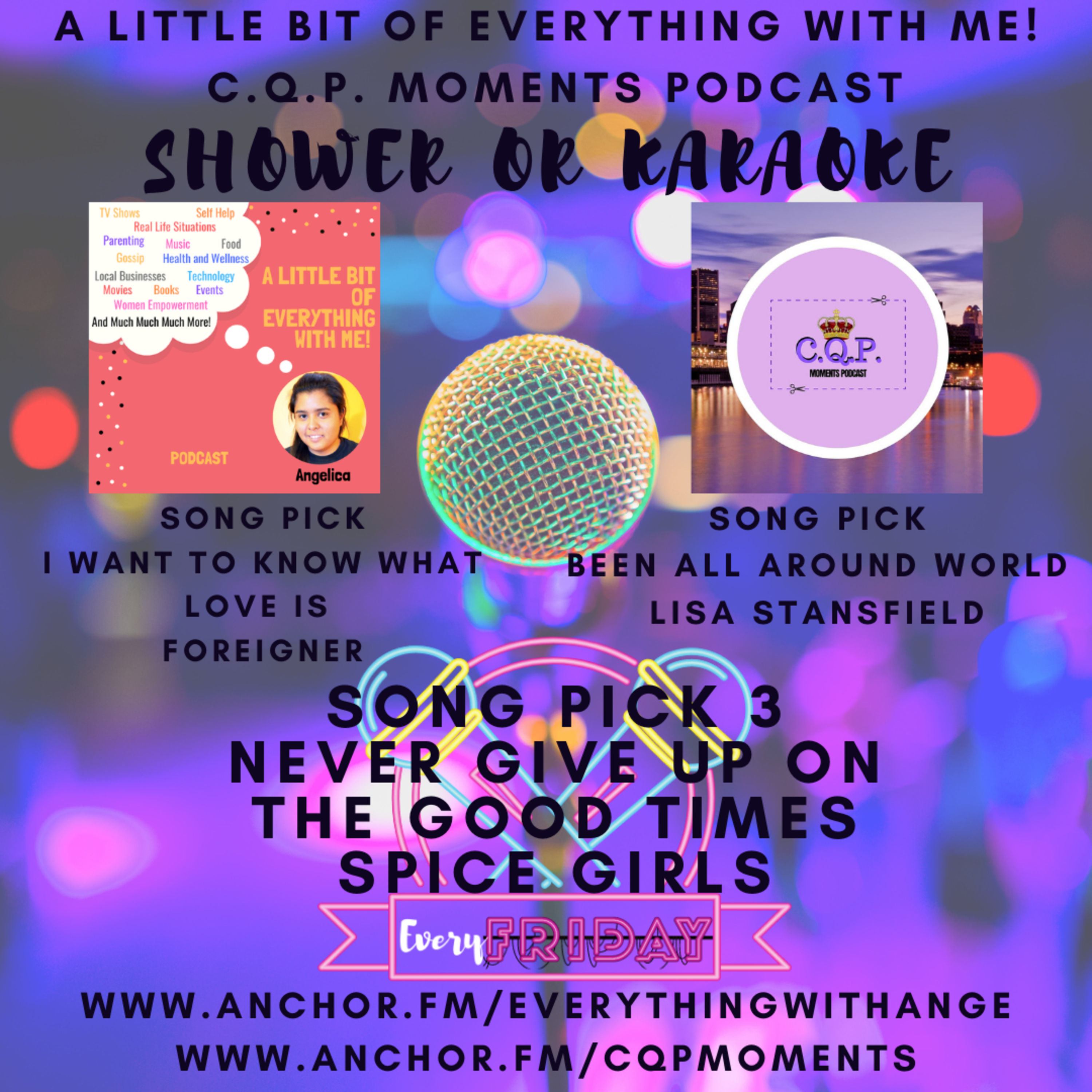 Shower or Karaoke - With Coupon Queen Pin - Never Give Up On the Good Times