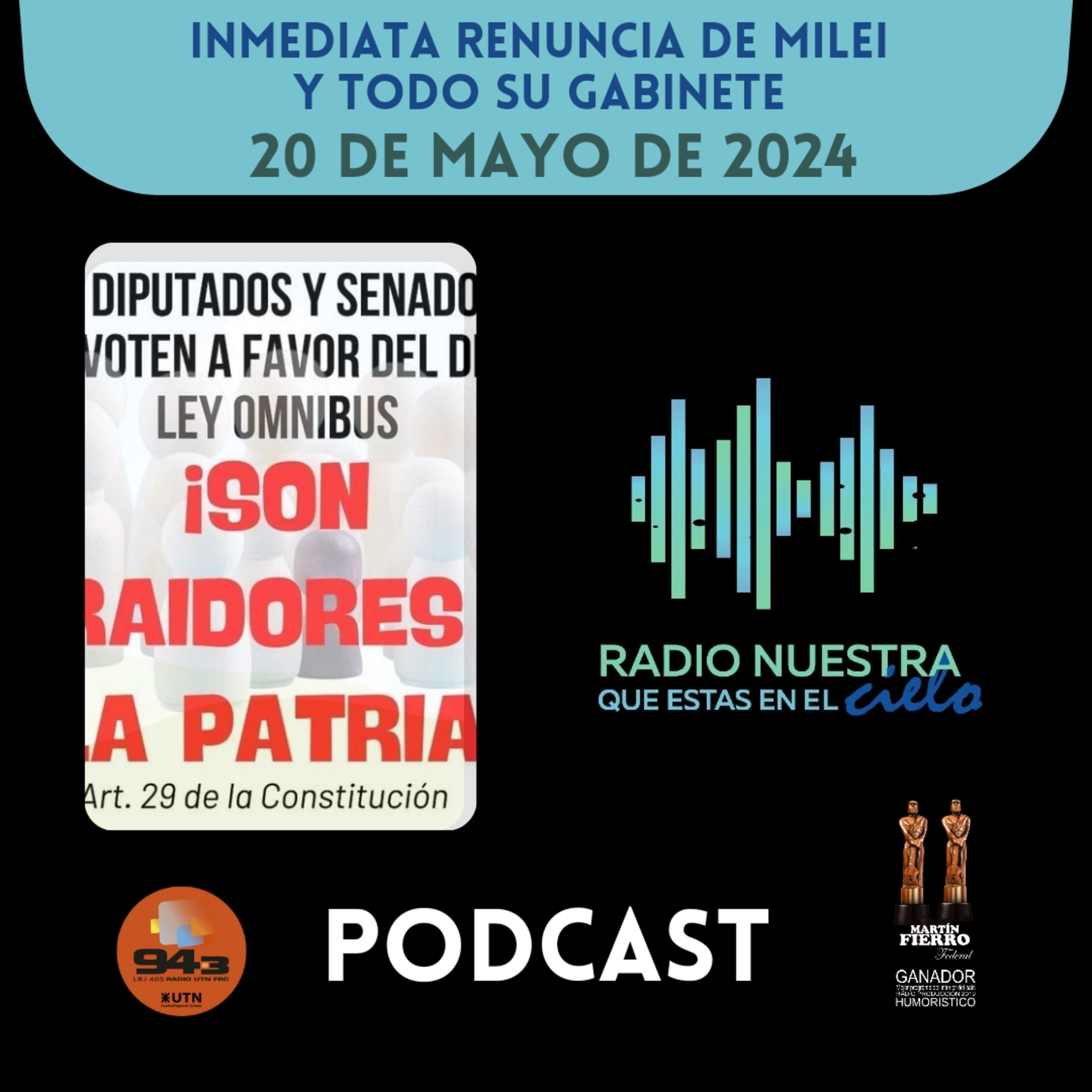 INMEDIATA RENUNCIA DE MILEI Y TODO SU GABINETE 