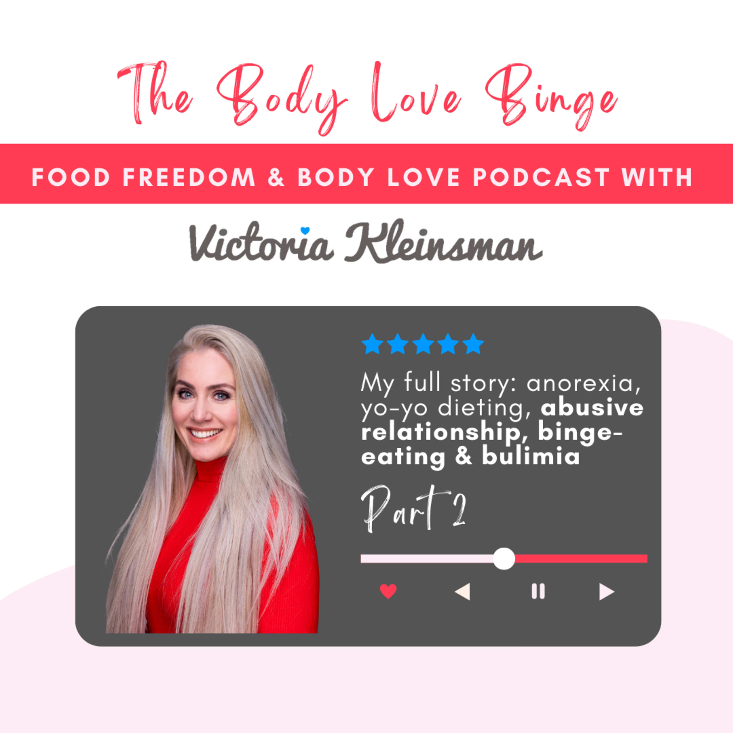Part 2: The rest of my full story: Abusive relationship, binge eating, bulimia & fitness obsession episode artwork
