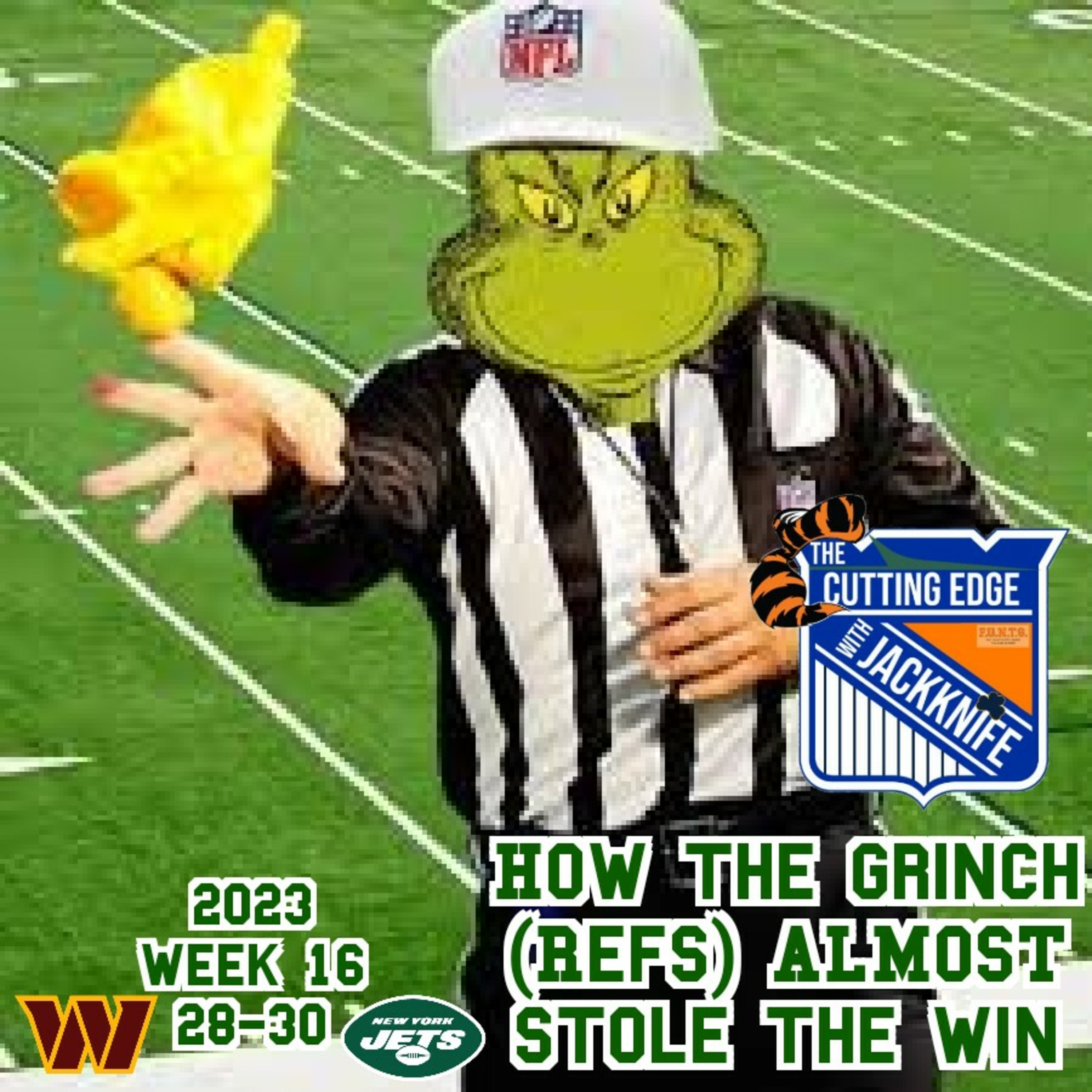 Jets 2023 Week 16, How the Grinch (Refs) ALMOST Stole the Win | The Cutting Edge W/JackKnife