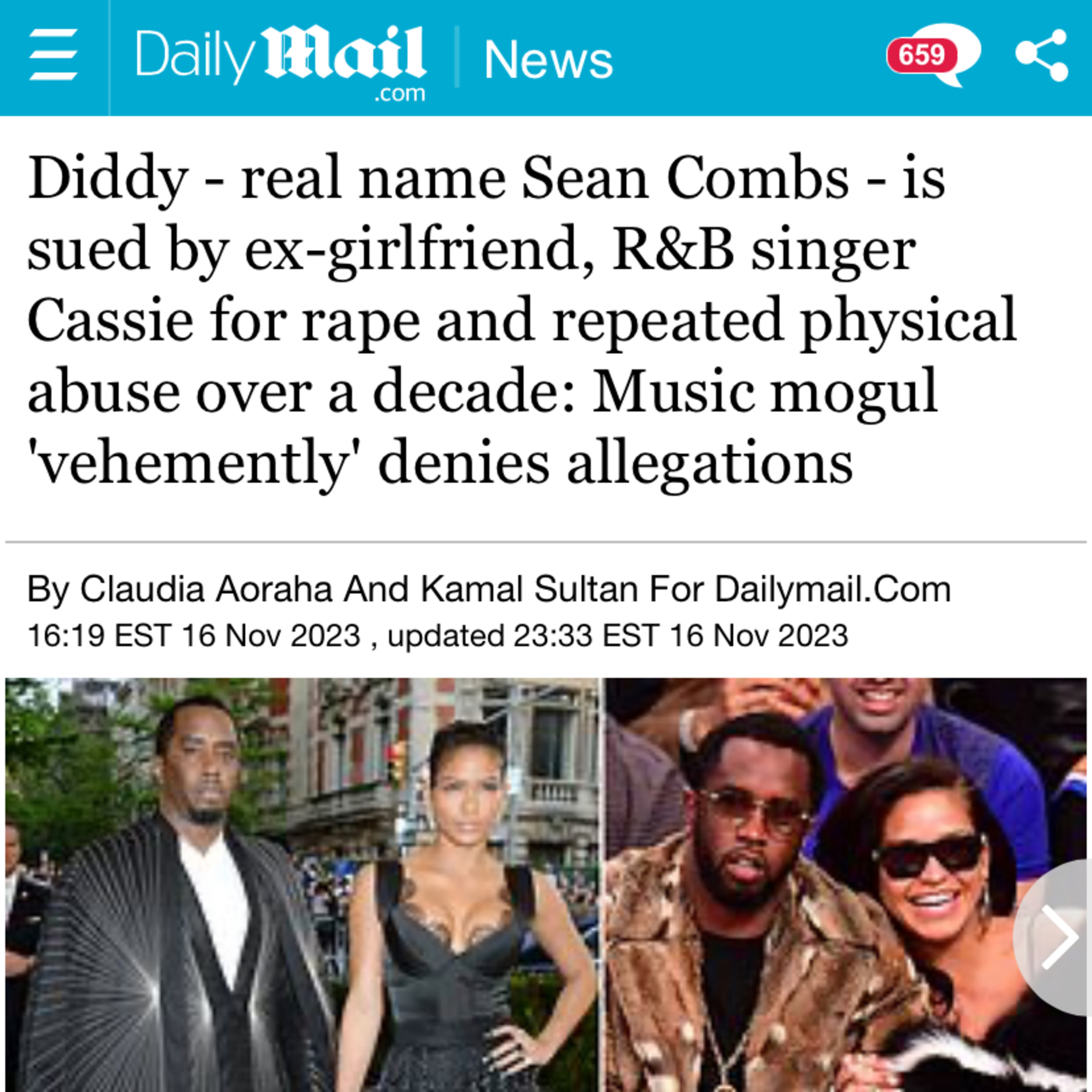 (Diddy) Sean Combs sued by ex Cassie  episode artwork