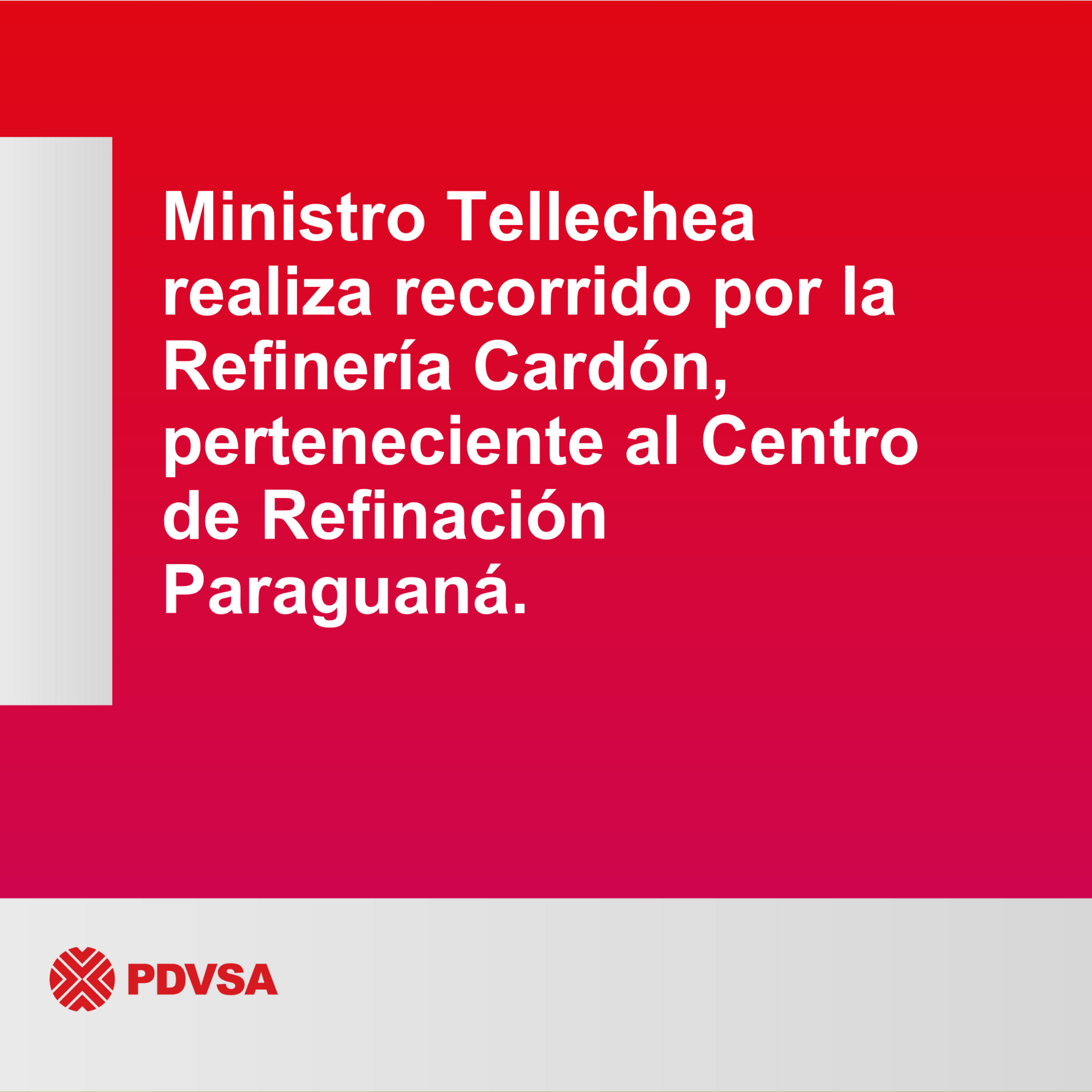 El ministro Pedro Rafael Tellechea realiza recorrido por la Refinería Cardón, perteneciente al CRP. episode artwork