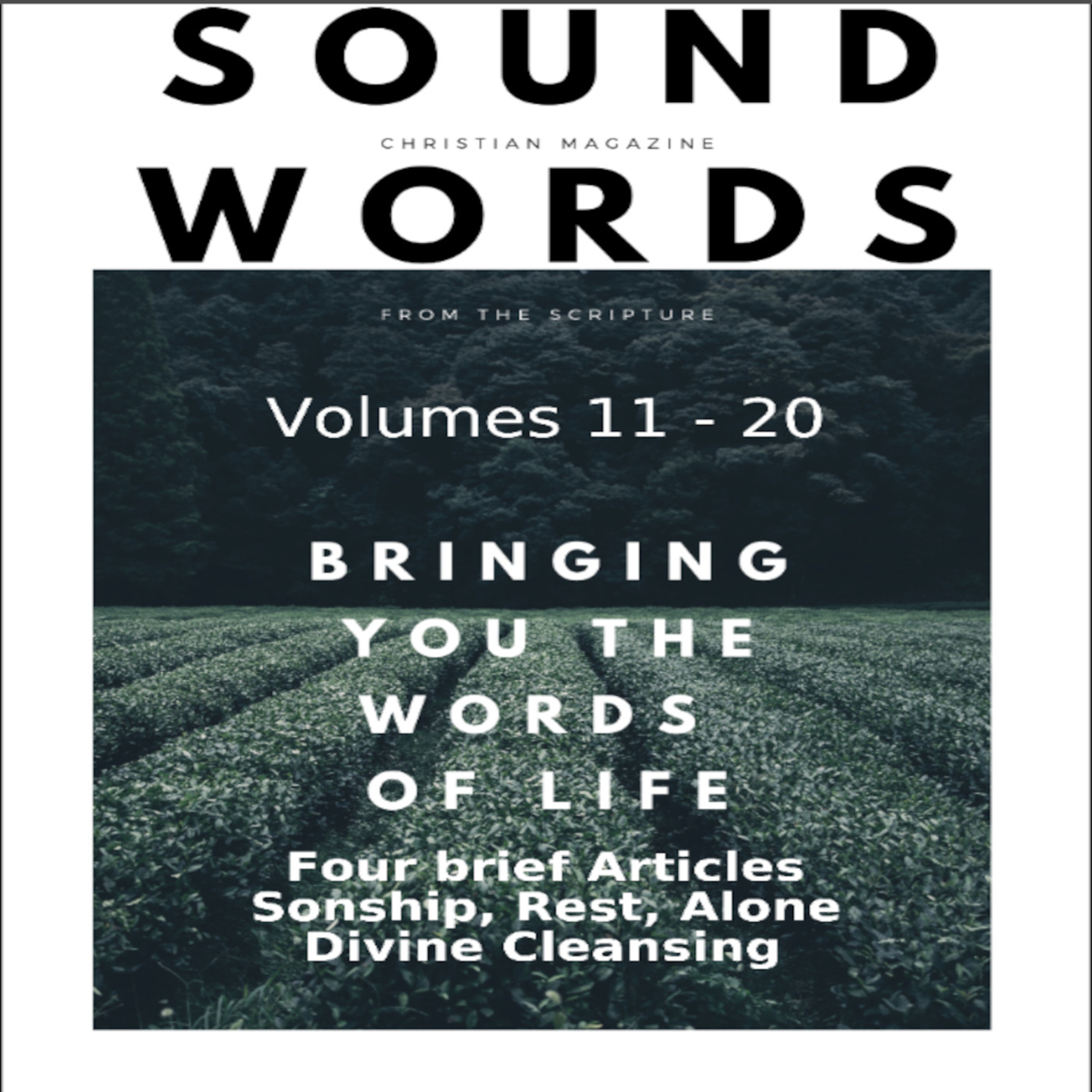 Sound Words, Four brief Articles, Sonship, Rest, Alone, Divine Cleansing