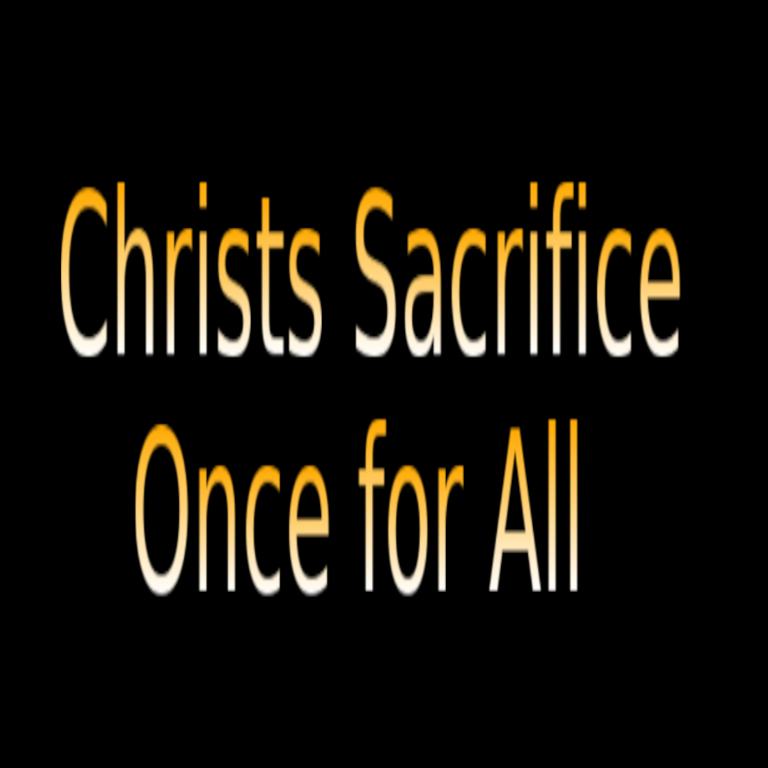 Christ's sacrifice, Once for All on Down to Earth But Heavenly Minded Podcast.