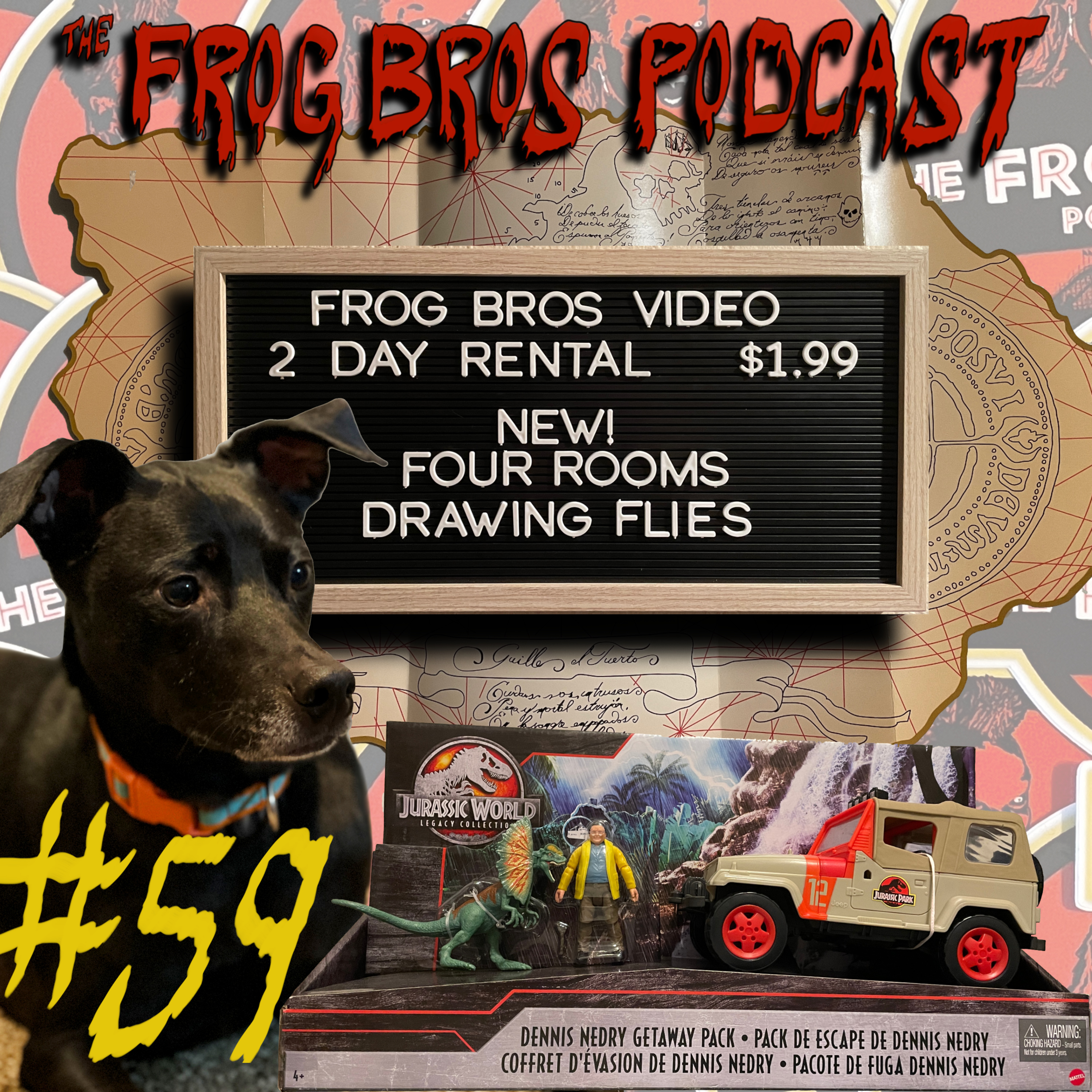 Ep. 59 - Four Rooms, Drawing Flies, Twin Peaks, Batman episode artwork