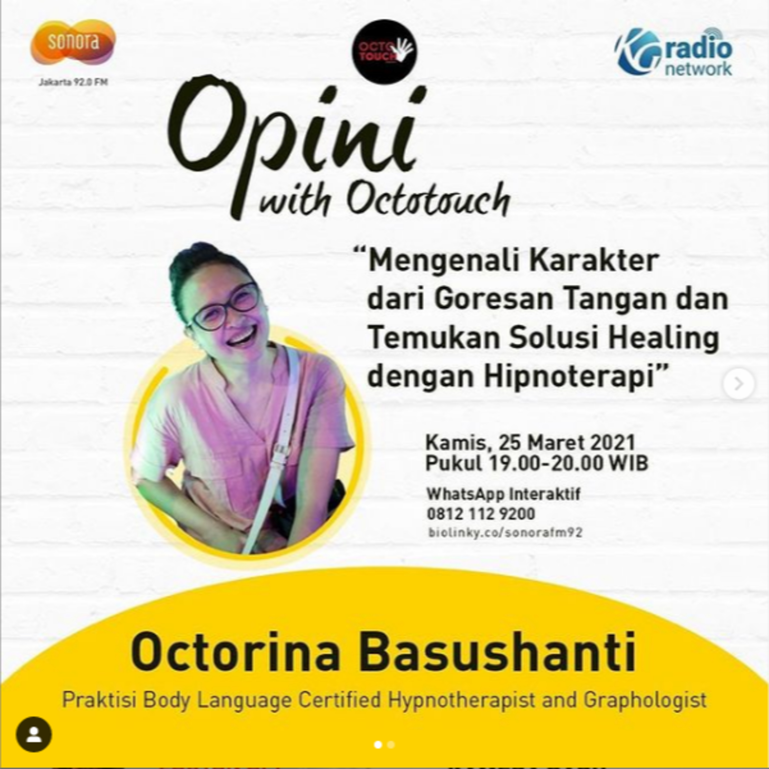  #03-Opini With Octorina-Kenali Karakter Seseorang dari Goresan Tangan dan Temukan Solusinya
