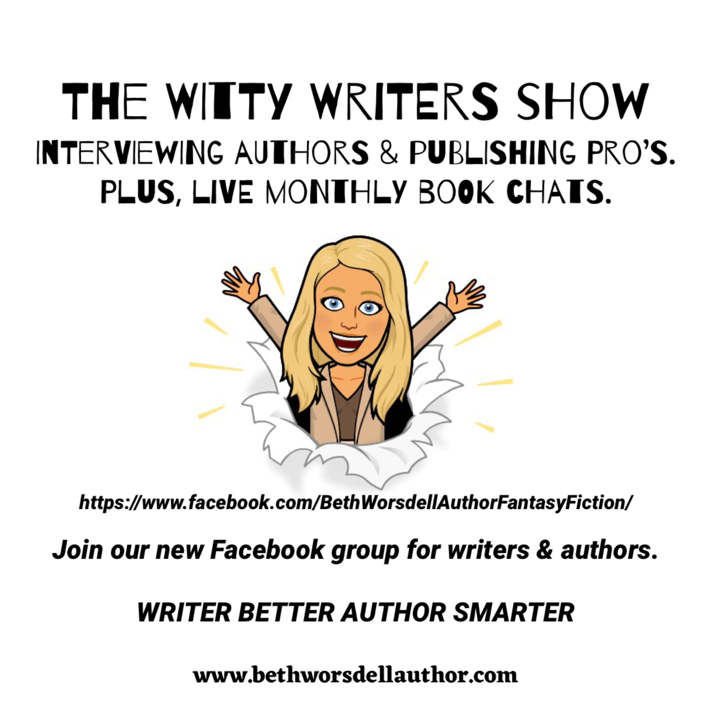 The Witty Writers Show with author, Beth Worsdell.