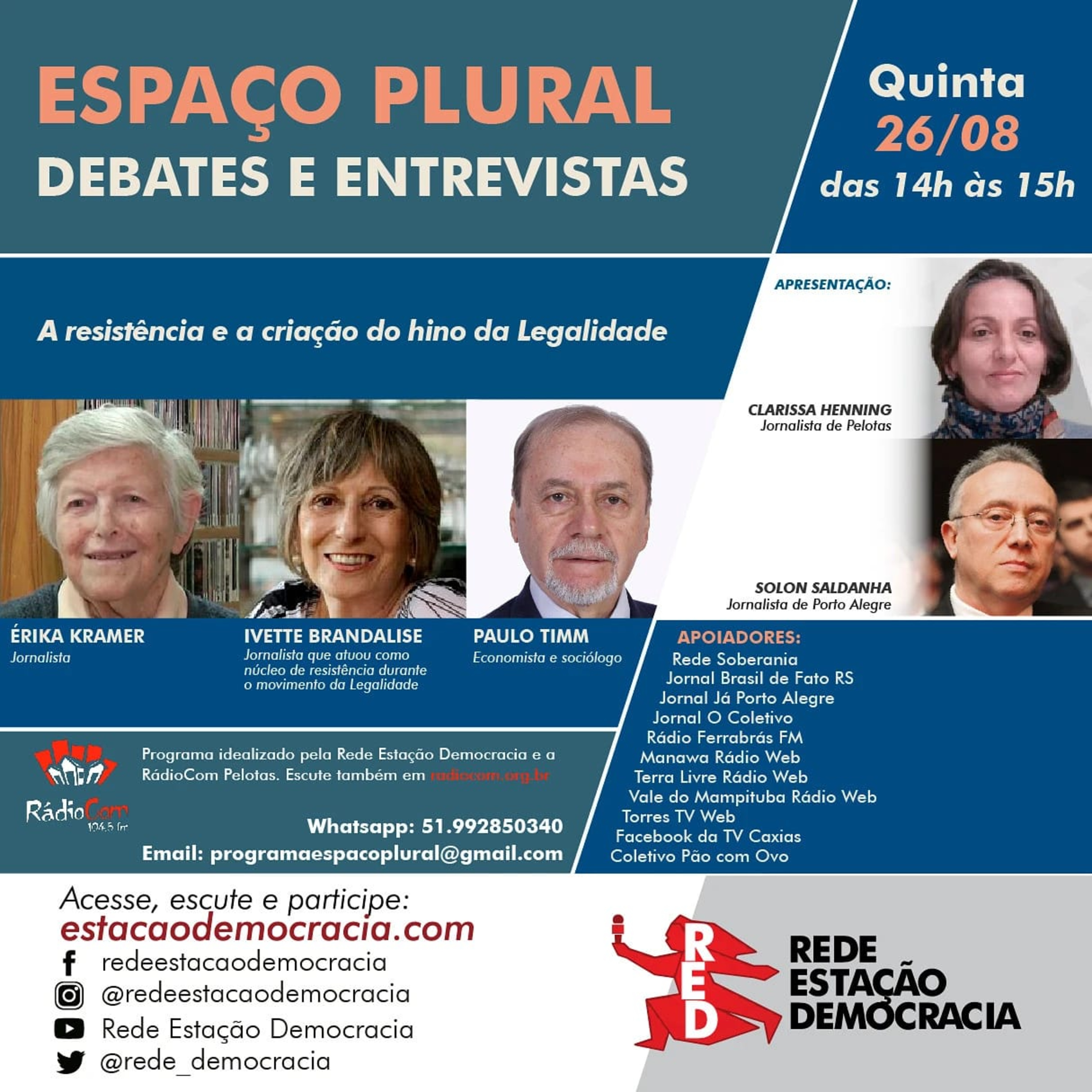 Espaço Plural, Debates e Entrevistas - 26-08-2021 episode artwork