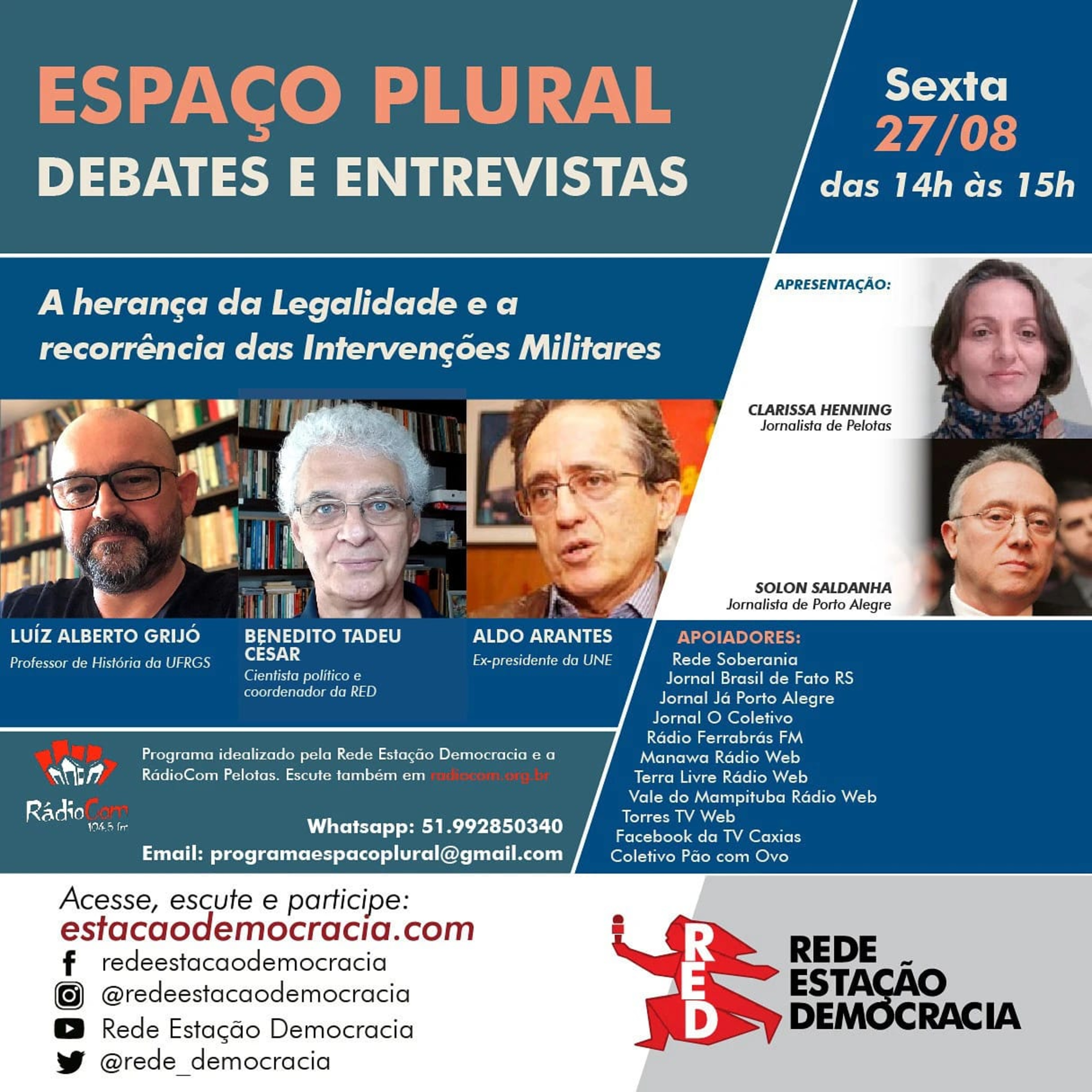 Espaço Plural, Debates e Entrevistas - 27-08-2021 episode artwork
