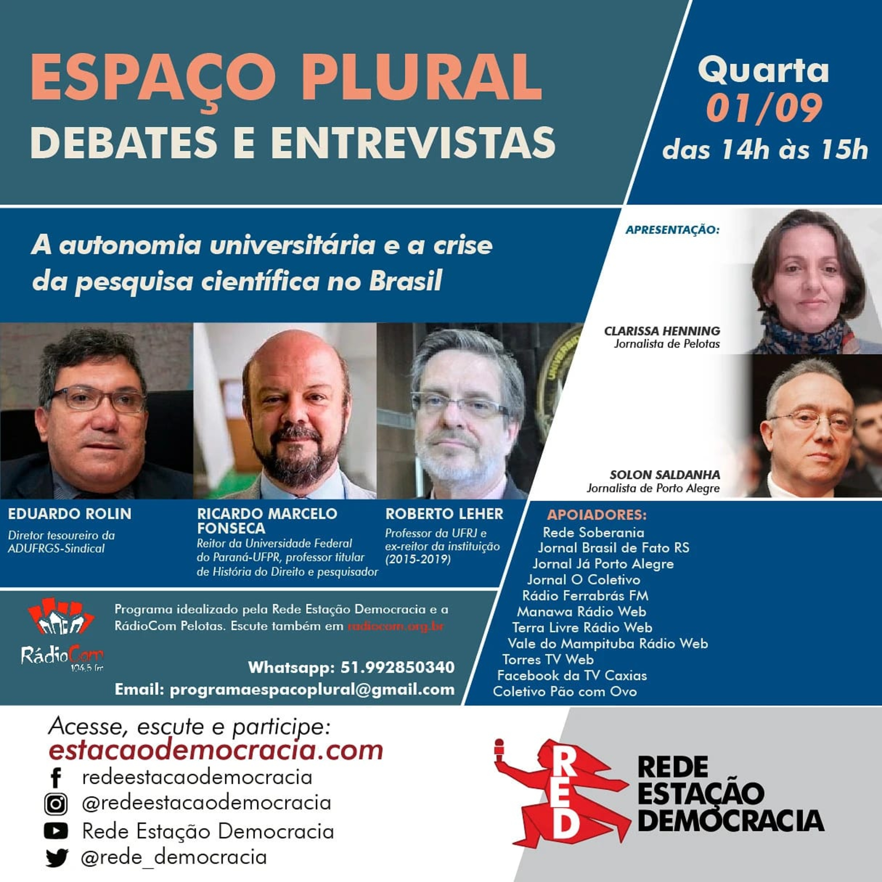 Espaço Plural, Debates e Entrevistas - 01-09-2021 episode artwork