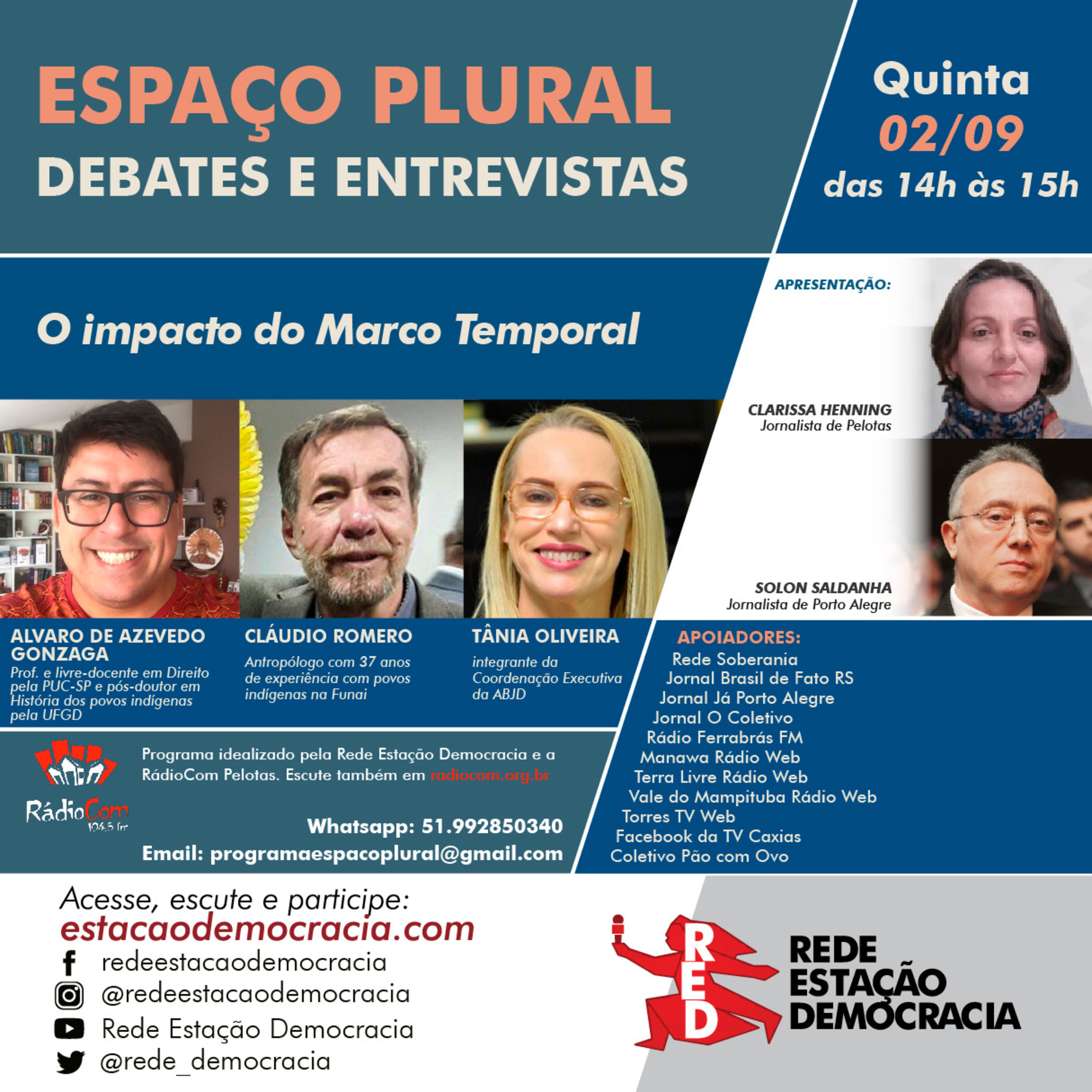 Espaço Plural, Debates e Entrevista - 02-09- 2021 episode artwork