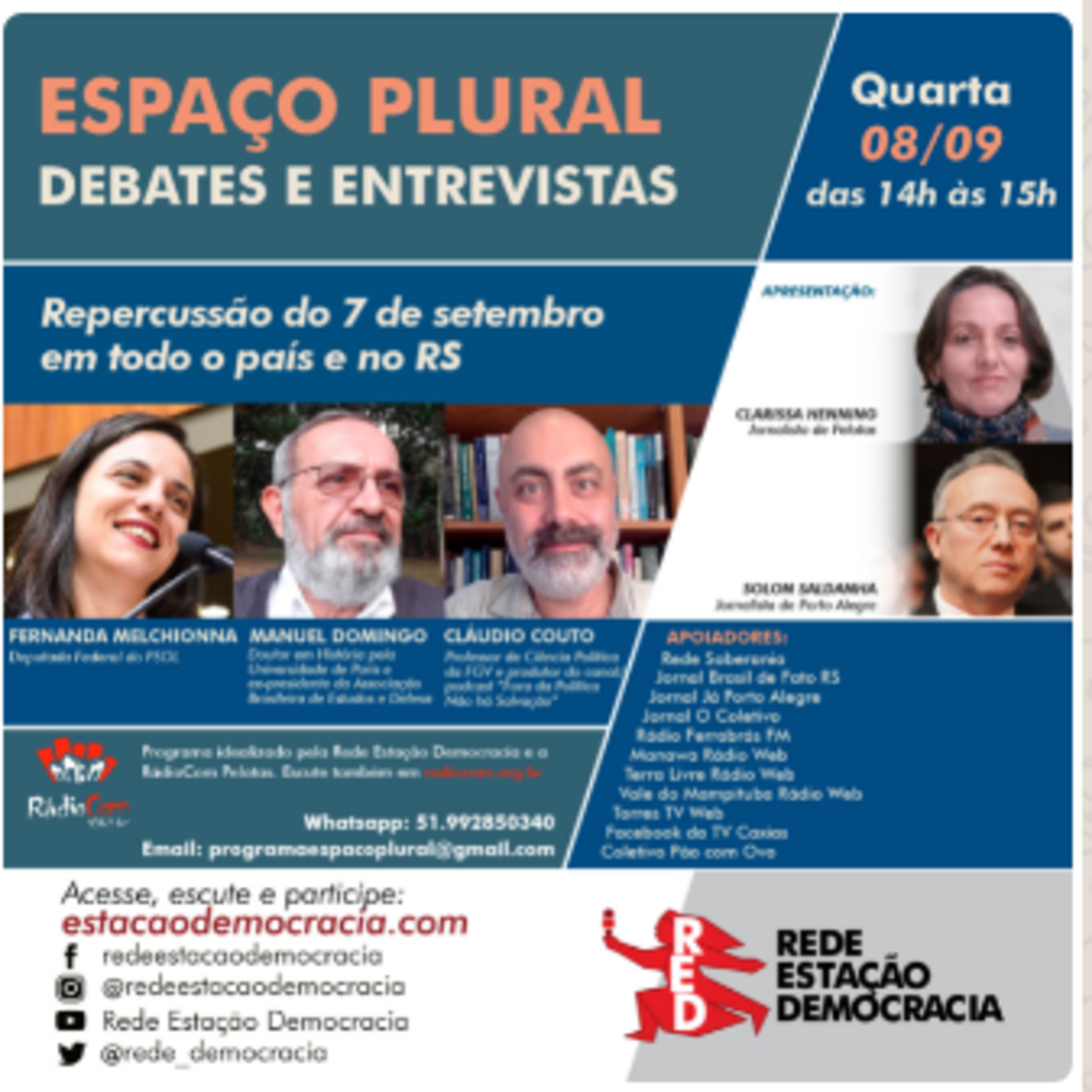 Espaço Plural, Debates e Entrevista - 08-09- 2021 episode artwork
