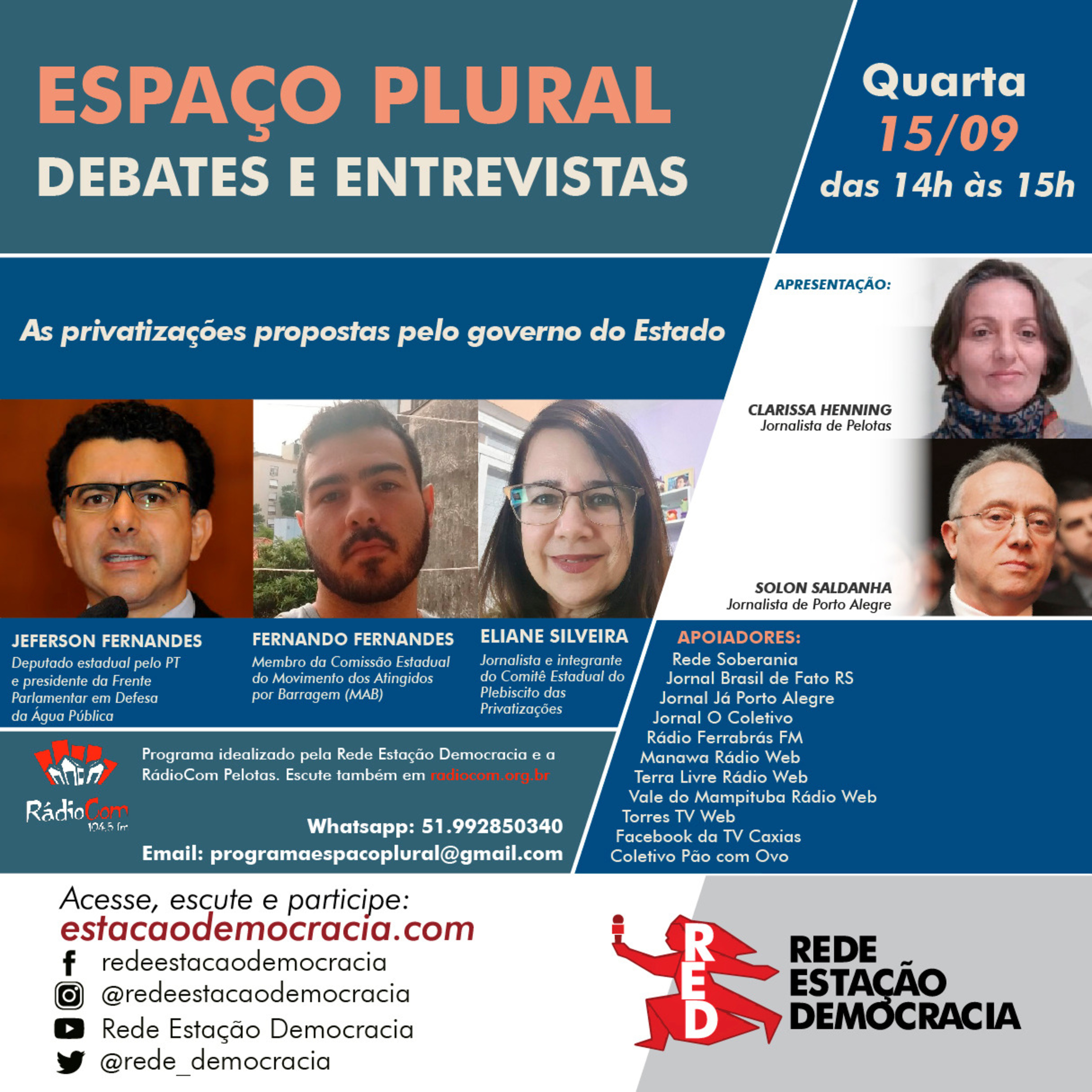 Espaço Plural, Debates e Entrevista - 15-09- 2021 episode artwork