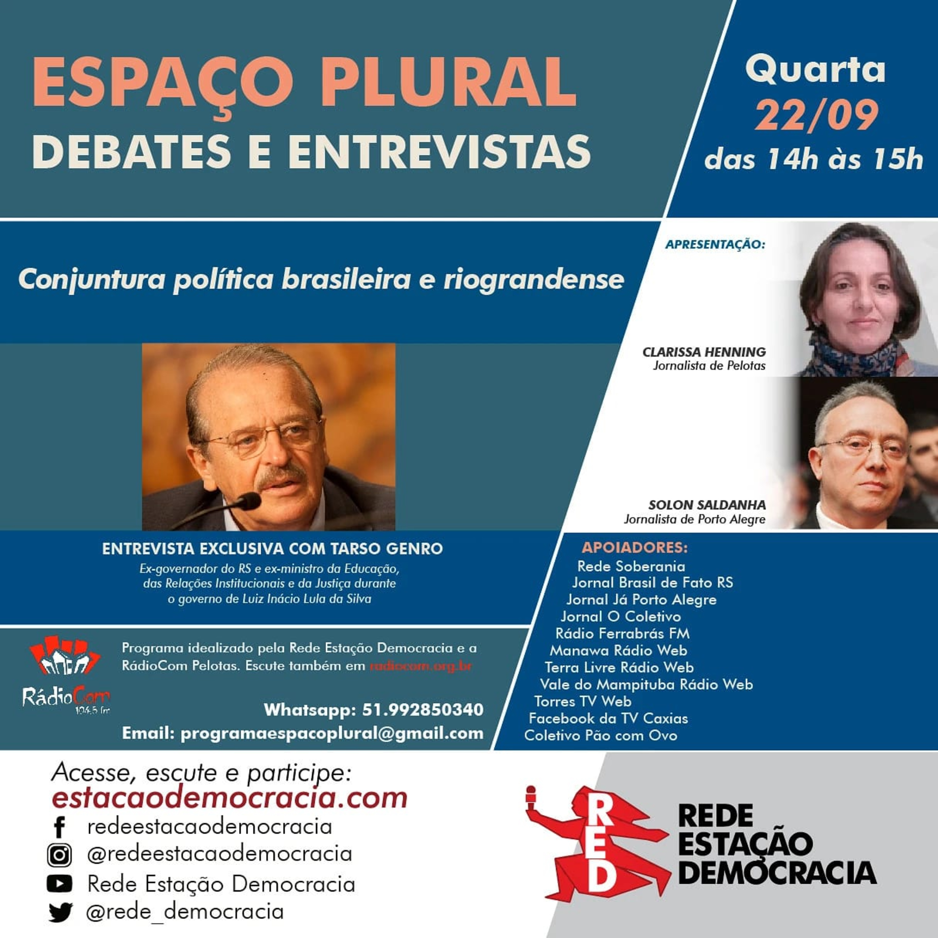 Espaço Plural, Debates e Entrevista - 22-09- 2021 episode artwork