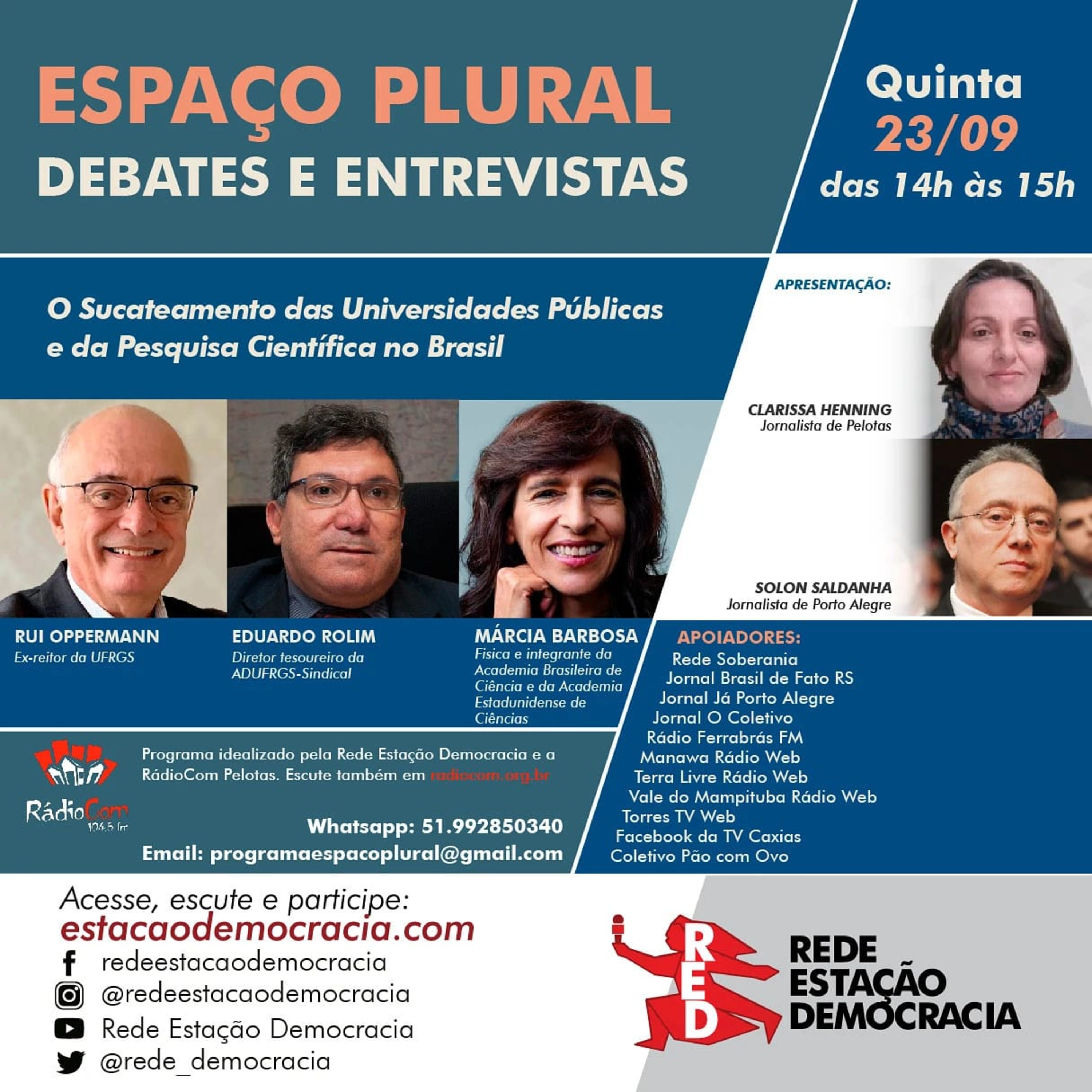 Espaço Plural, Debates e Entrevista - 23-09- 2021 episode artwork