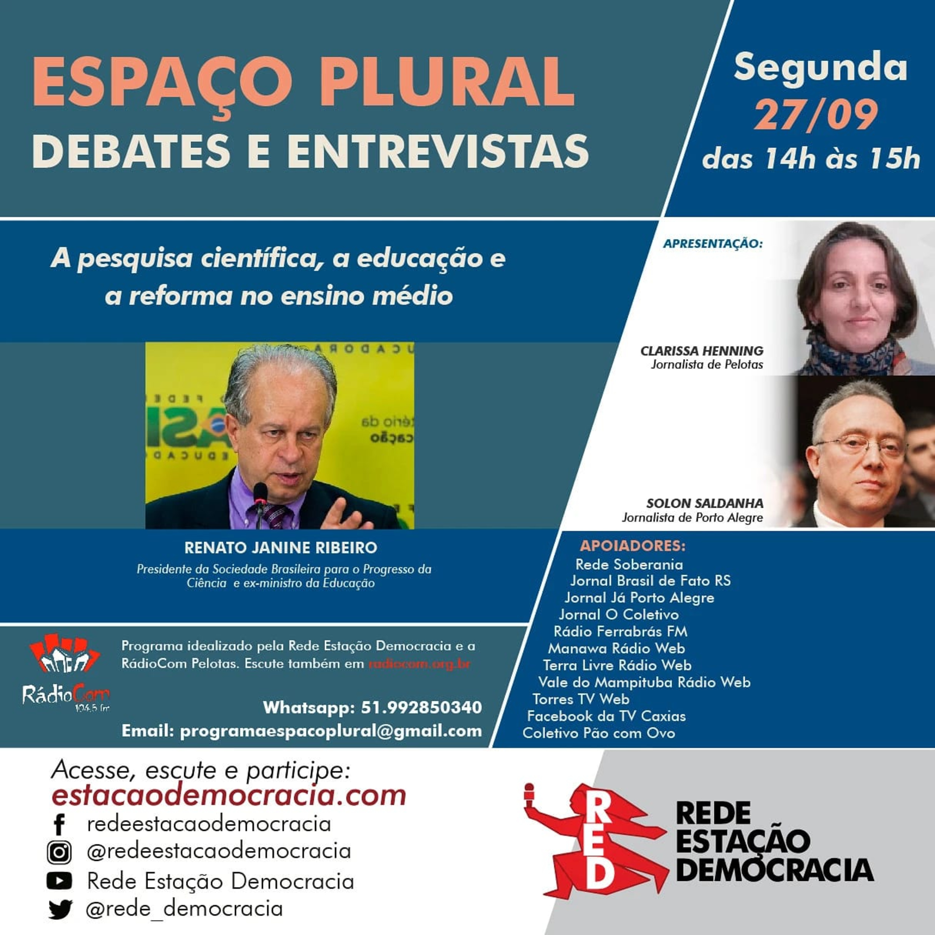 Espaço Plural, Debates e Entrevistas - 27-09-2021 episode artwork