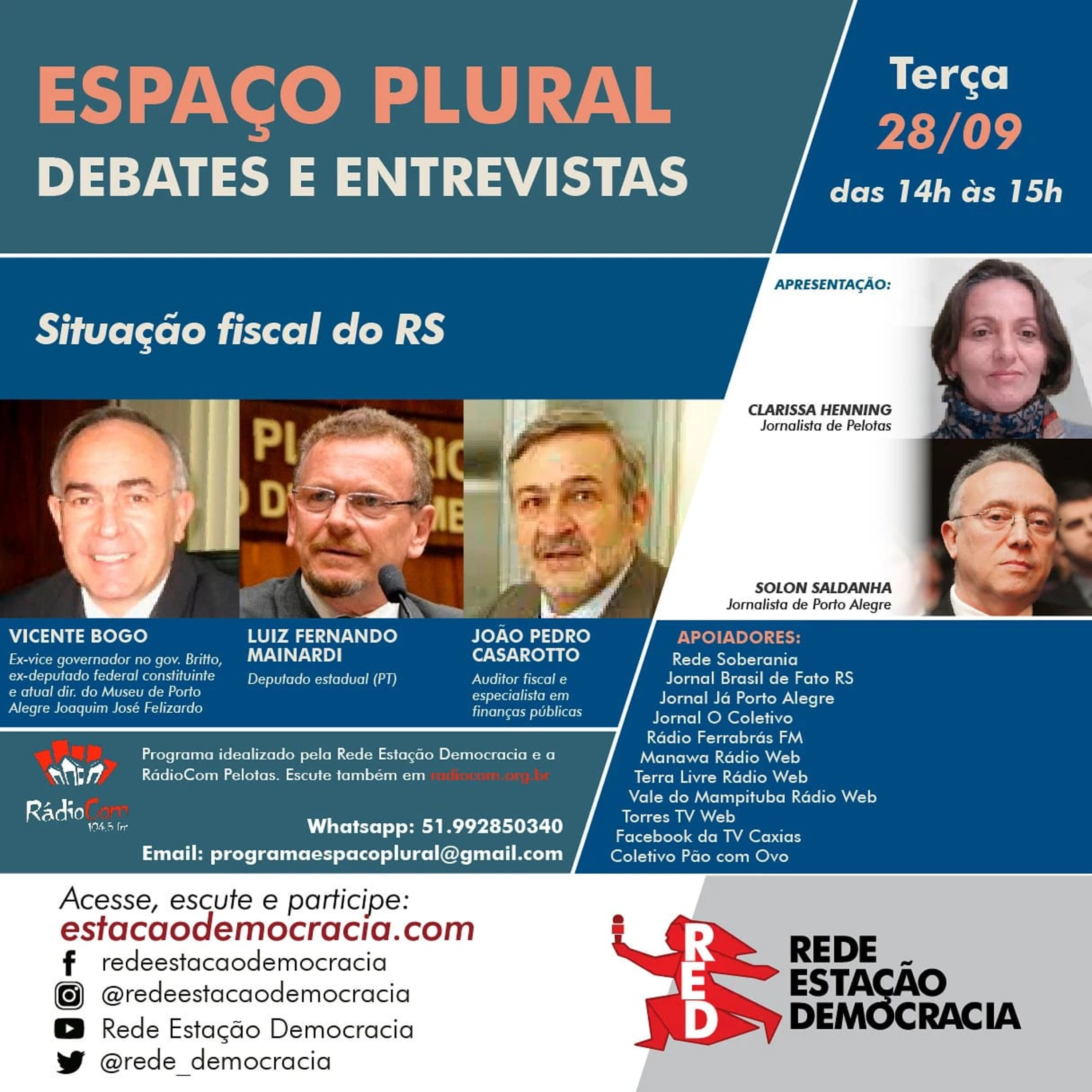 Espaço Plural, Debates e Entrevista - 28-09- 2021 episode artwork