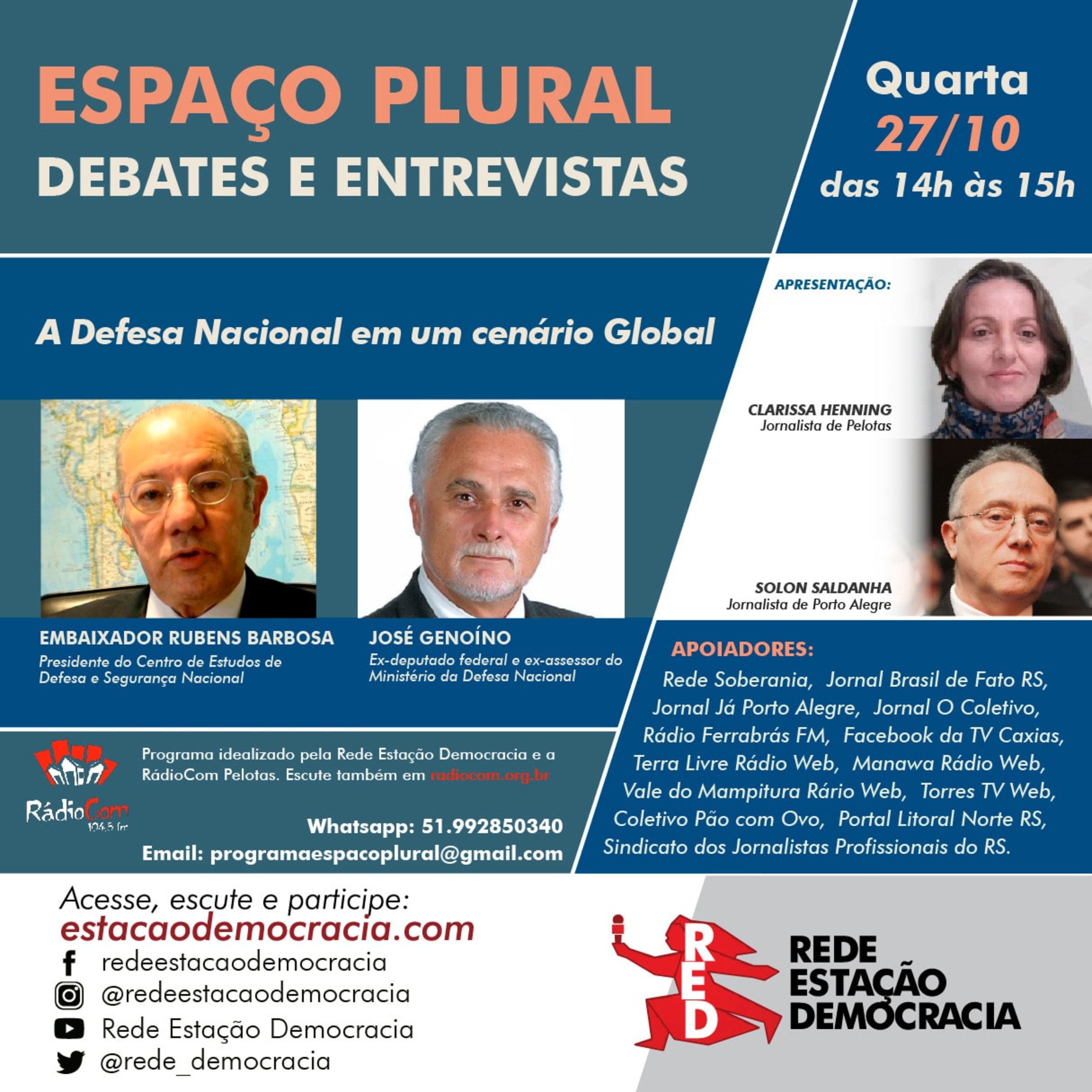 Espaço Plural, Debates e Entrevistas - 27/10/2021 episode artwork