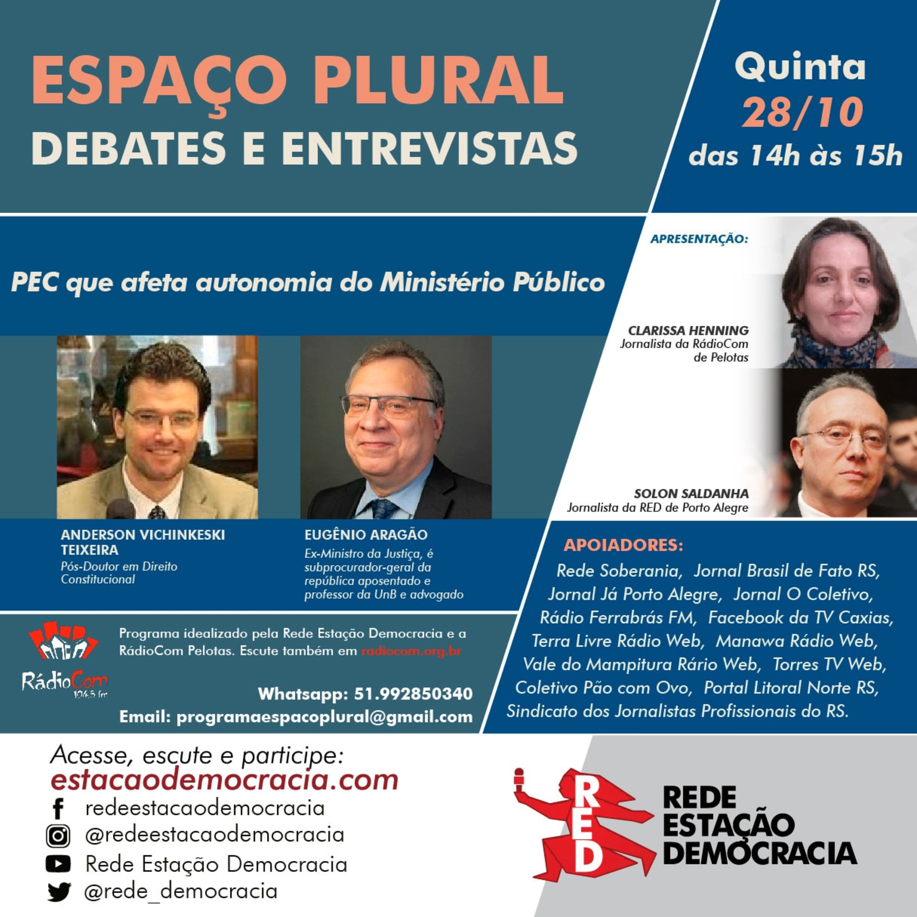 Espaço Plural, Debates e Entrevistas - 28/10/2021 episode artwork