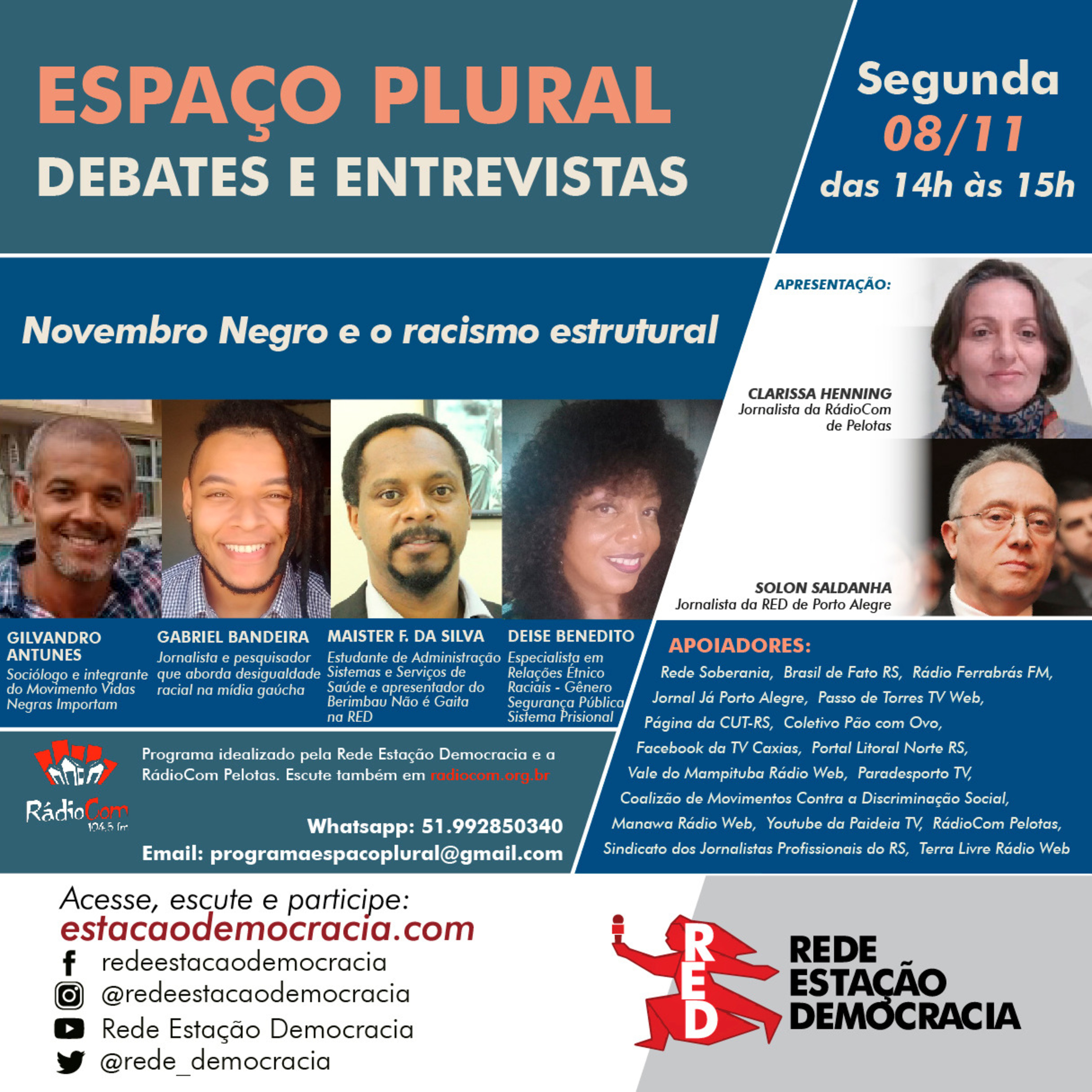 Espaço Plural, Debates e Entrevistas - 08/11/2021 episode artwork