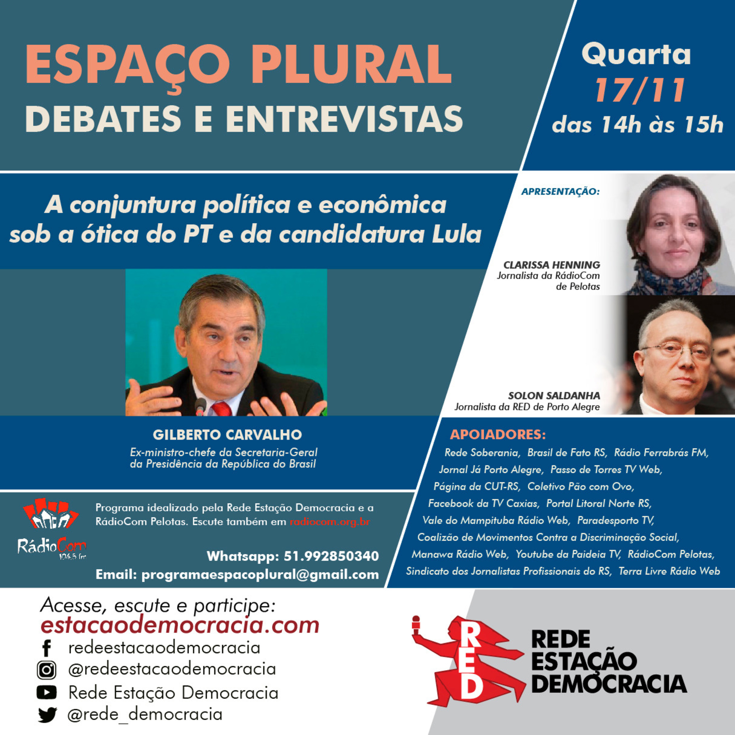 Espaço Plural, Debates e Entrevistas - 17/11/2021 episode artwork