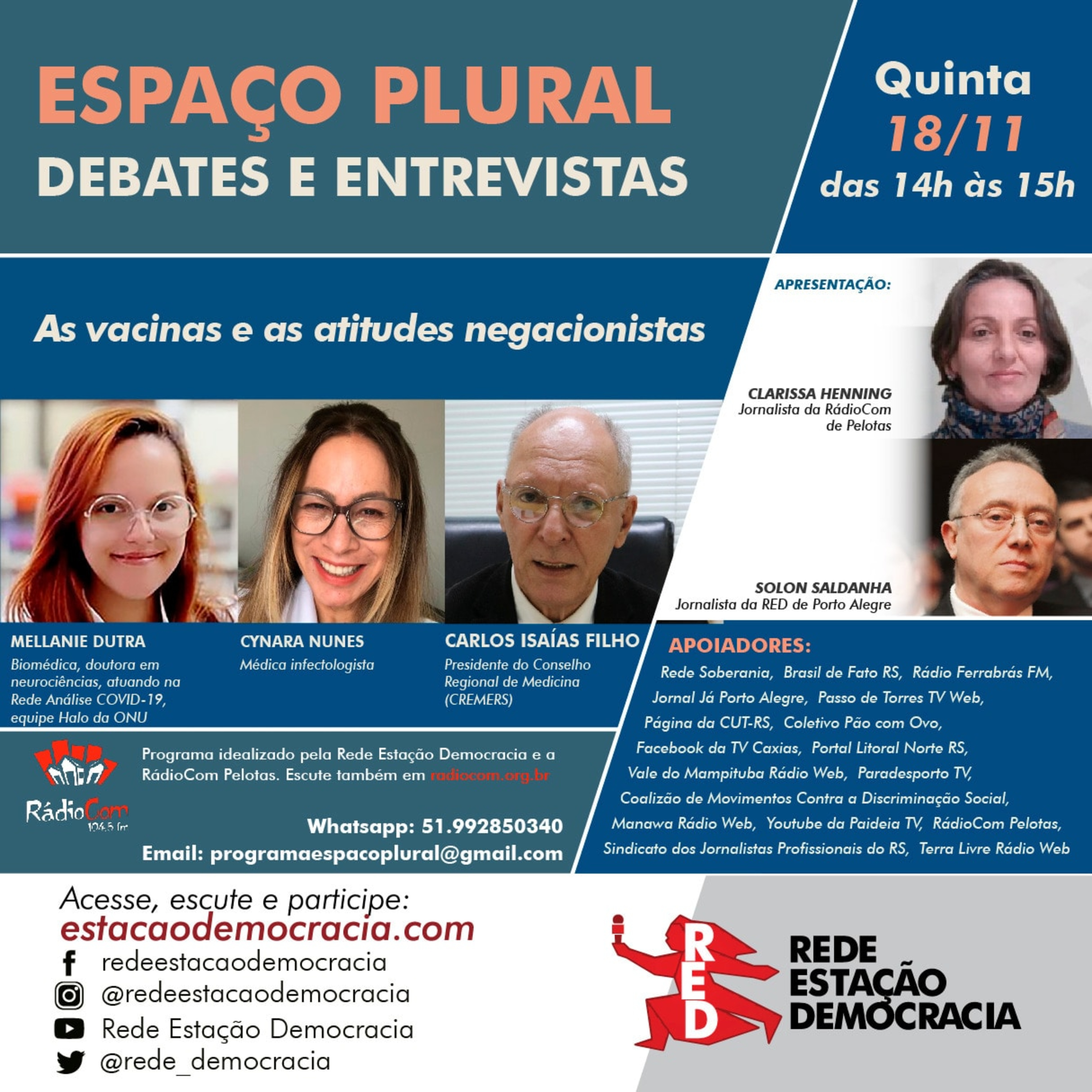 Espaço Plural, Debates e Entrevistas - 18/11/2021 episode artwork