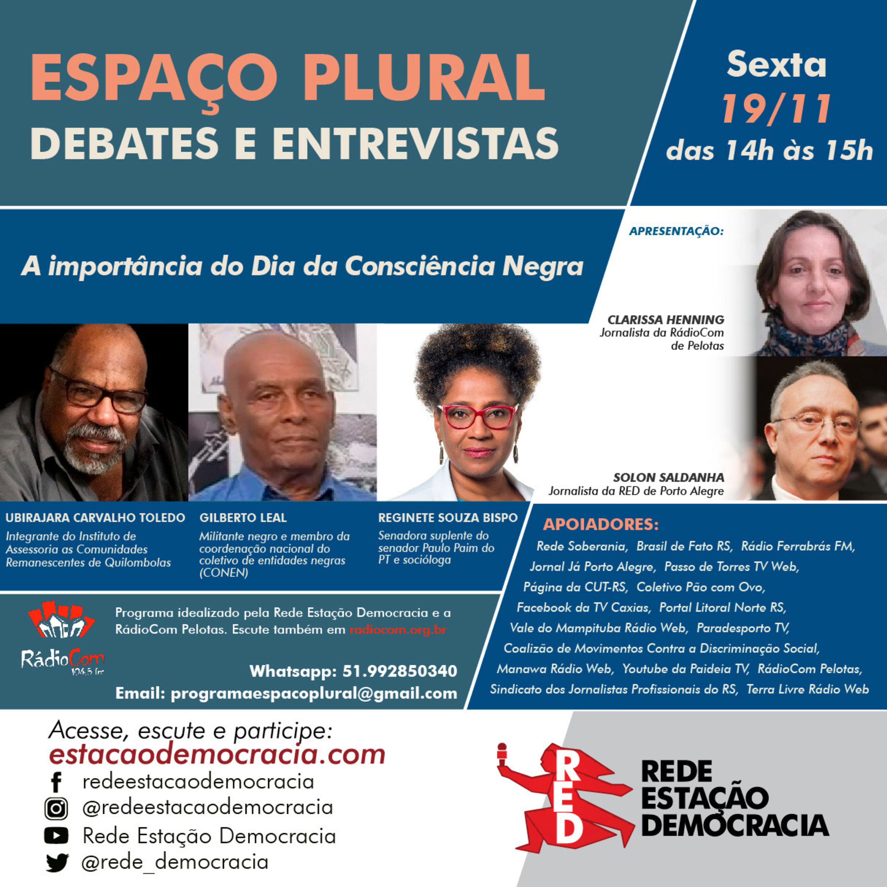 Espaço Plural, Debates e Entrevistas - 19/11/2021 episode artwork