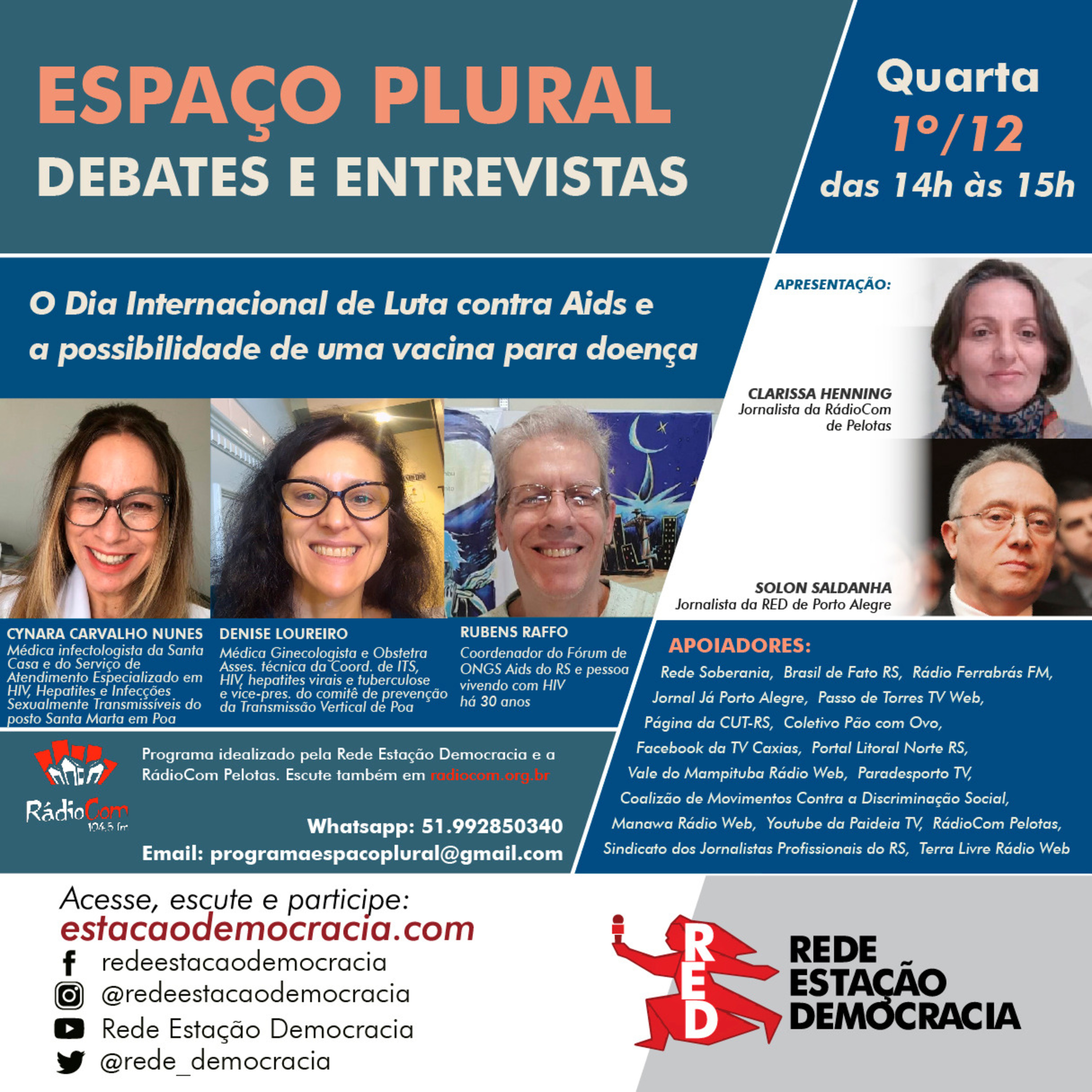 Espaço Plural, Debates e Entrevistas - Quarta-feira 01/12/2021 episode artwork
