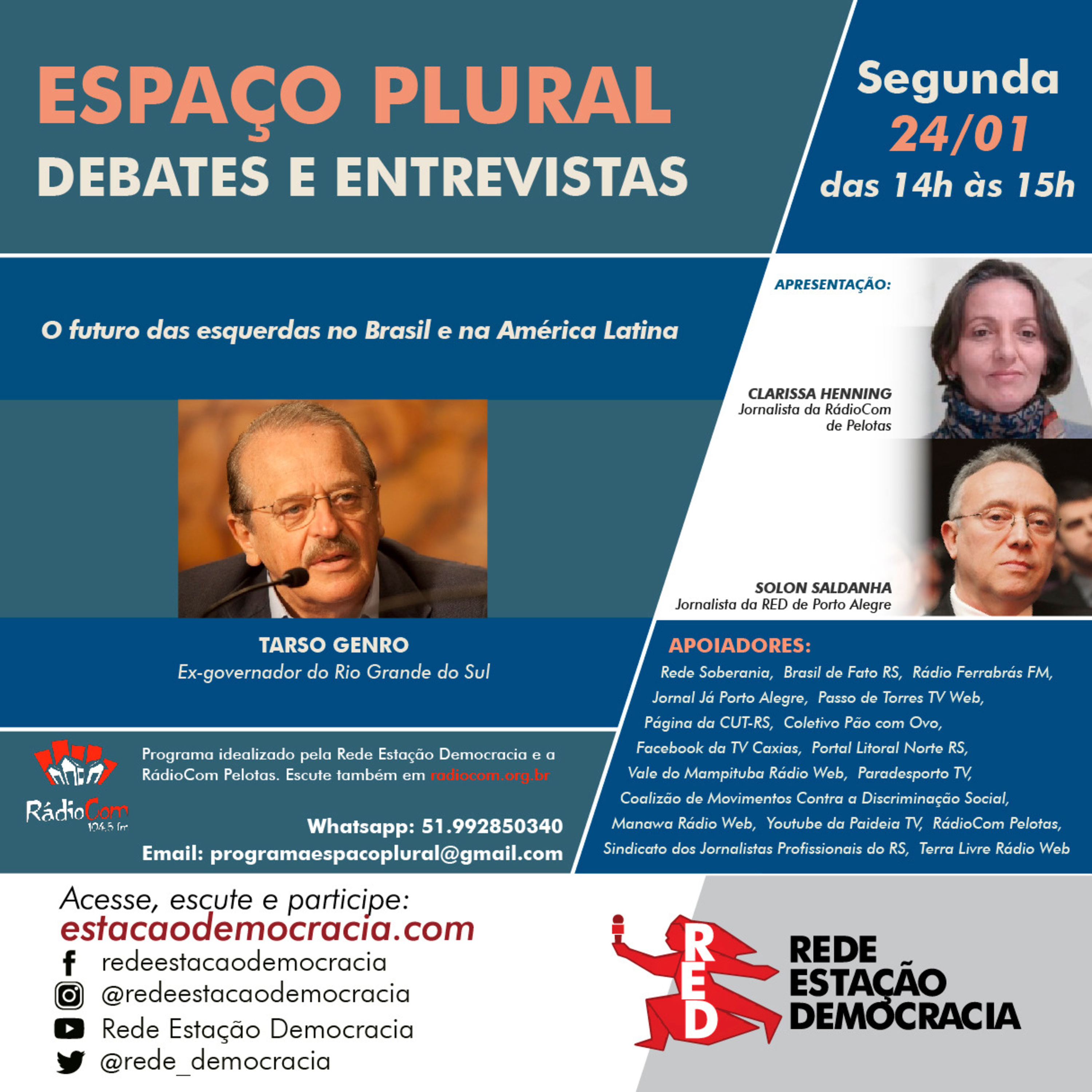 Espaço Plural, Debates e Entrevistas - 24/01/2022 episode artwork