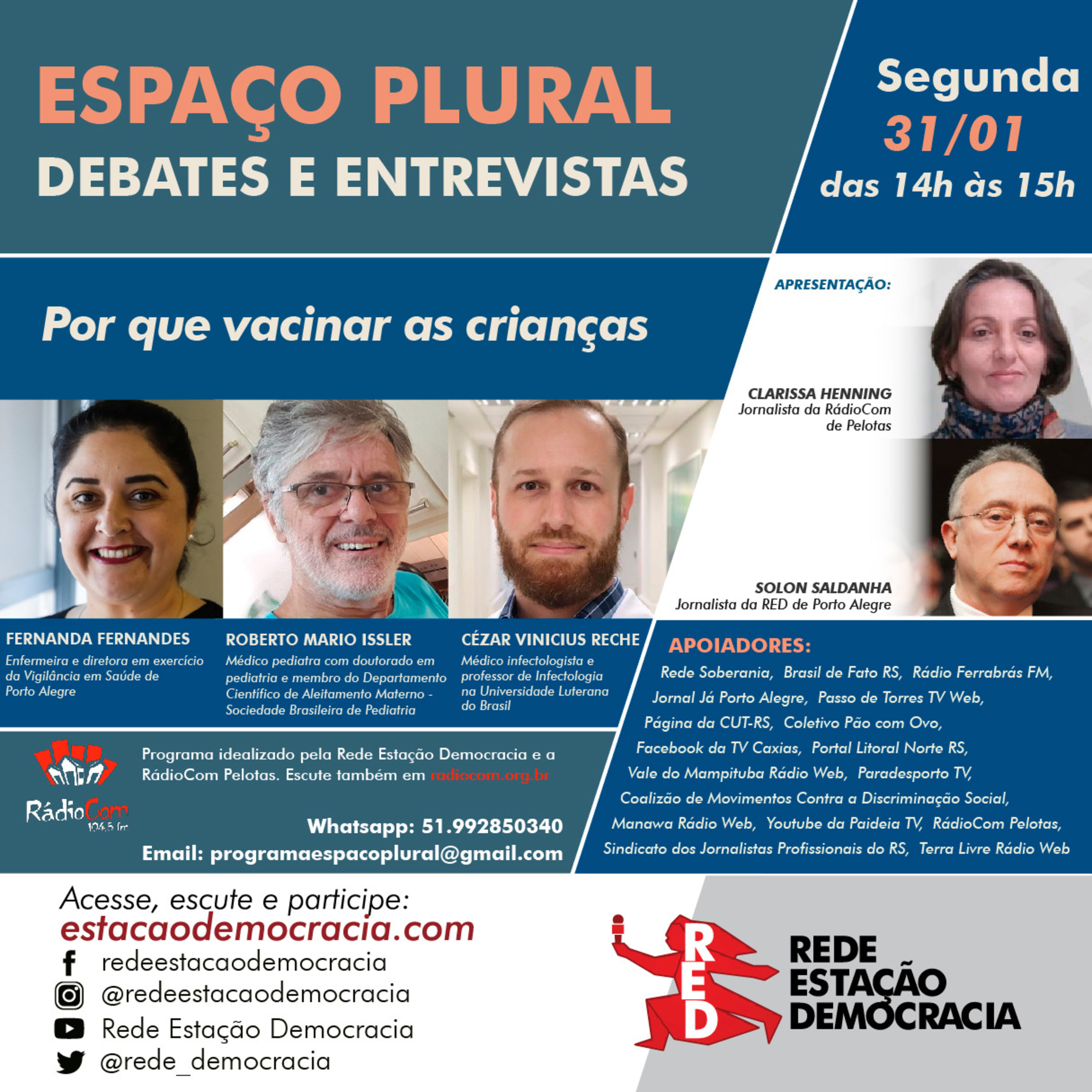 Espaço Plural, Debates e Entrevistas 31/01/2021 episode artwork