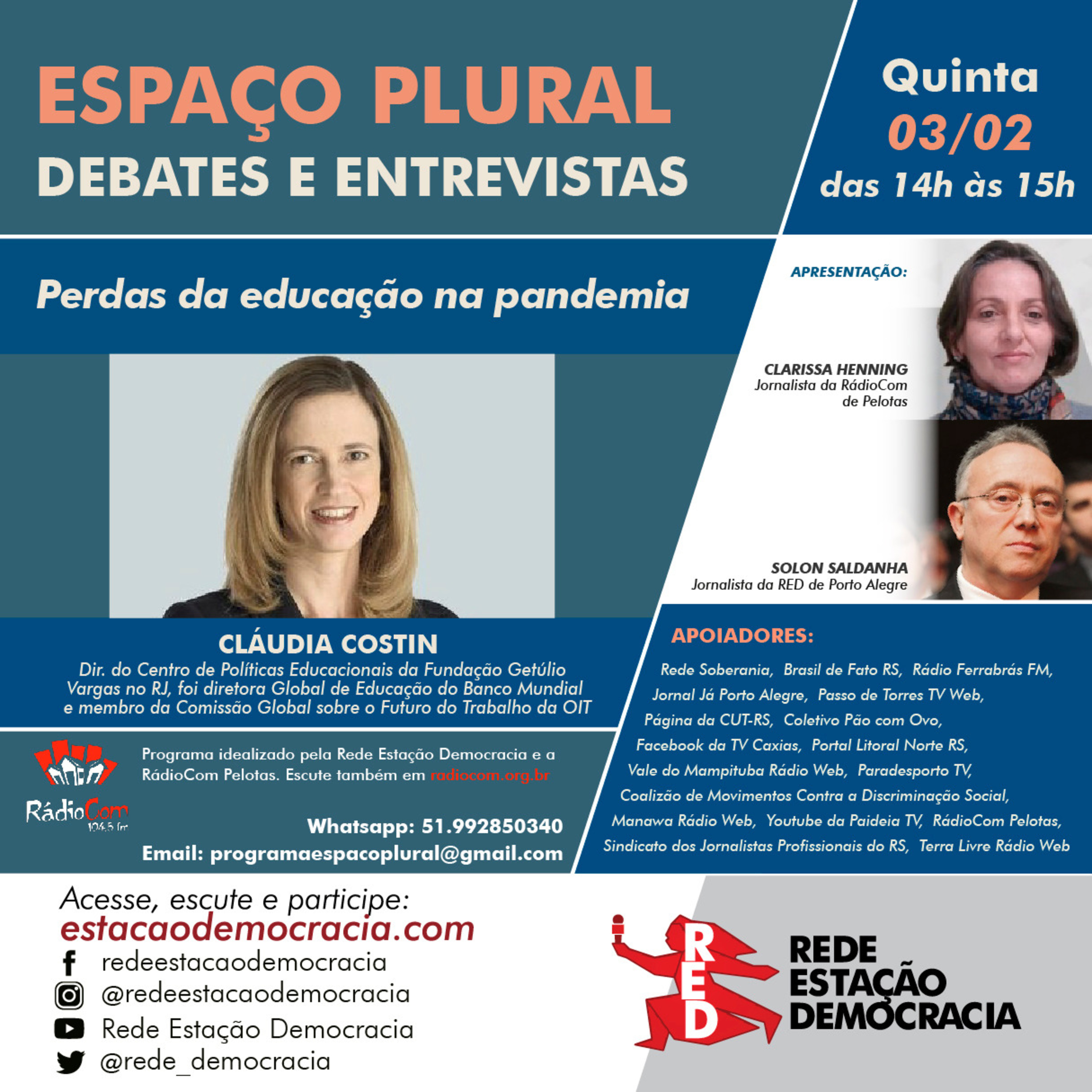 Espaço Plural, Debates e Entrevistas 03/02/2022 episode artwork