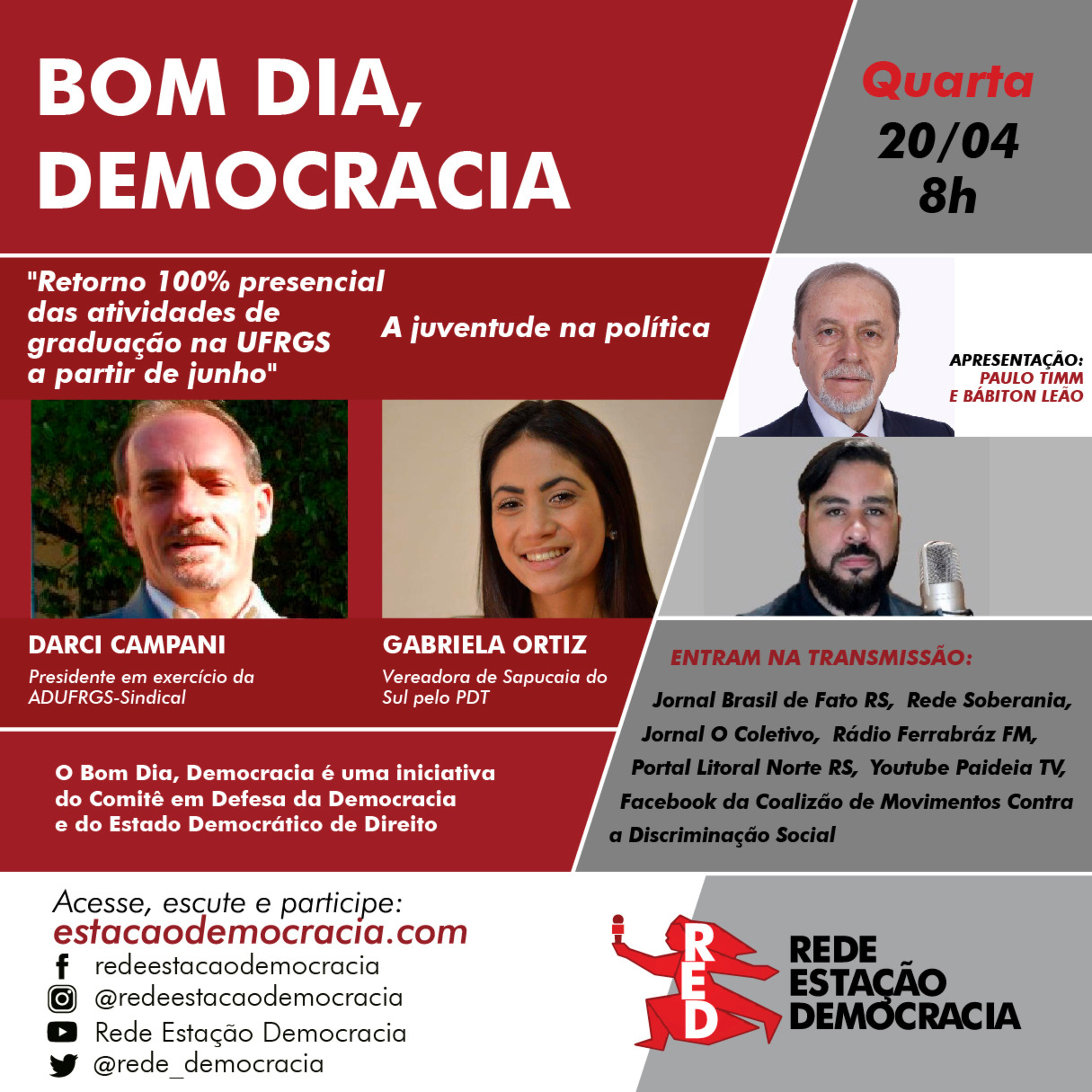 Bom dia, Democracia - Quarta-feira 20/04/2022 episode artwork