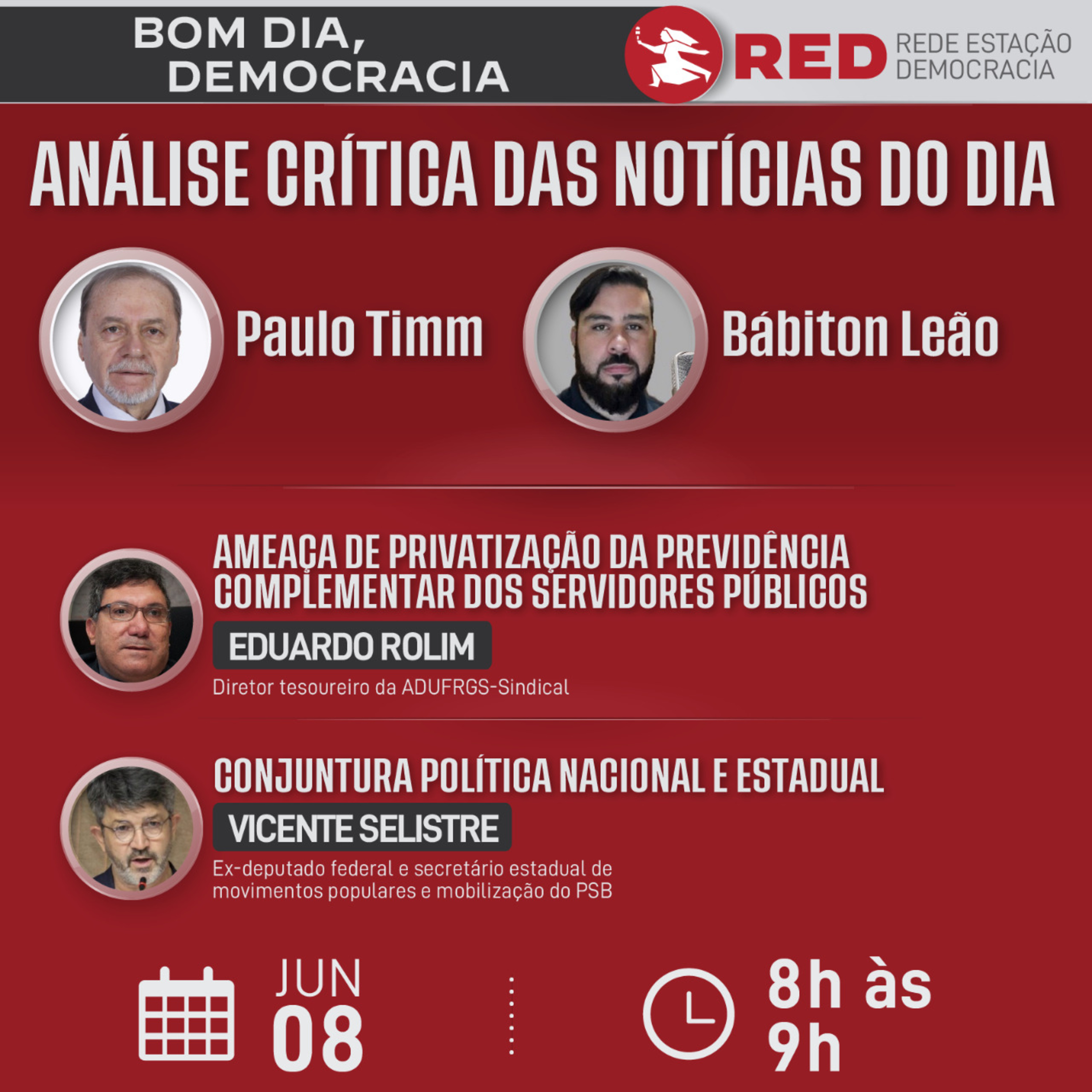 Bom dia, Democracia - Quarta-feira - 08/06/2022 episode artwork