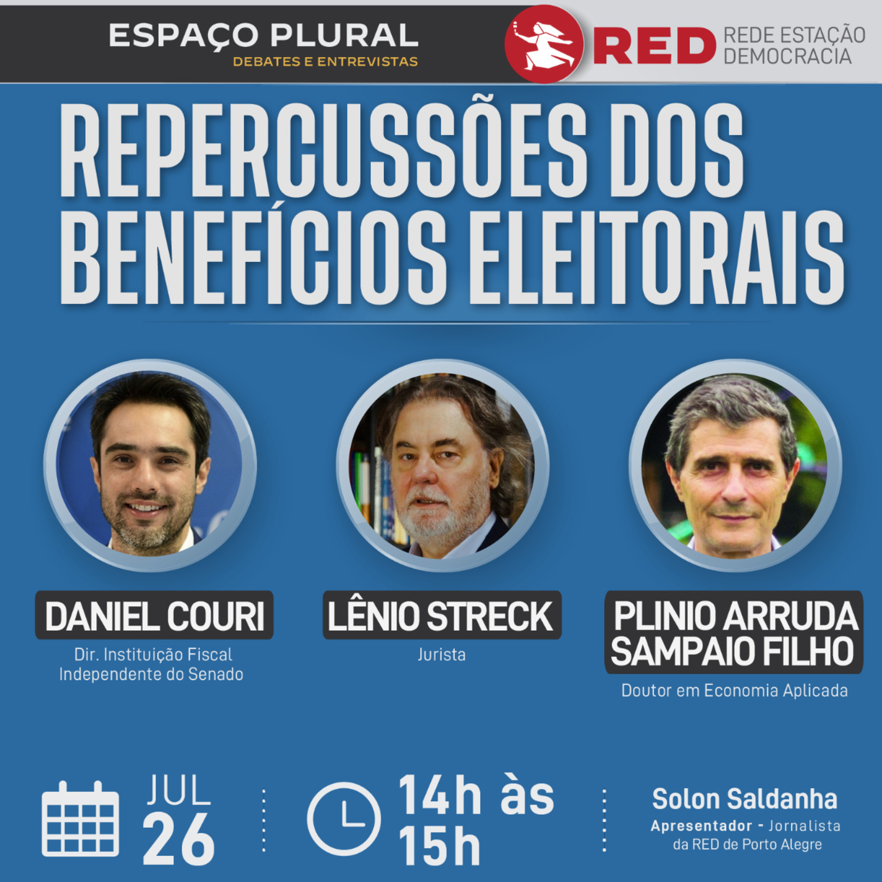 Espaço Plural, Debates e Entrevistas - Terça-feira 26/07/2022 episode artwork