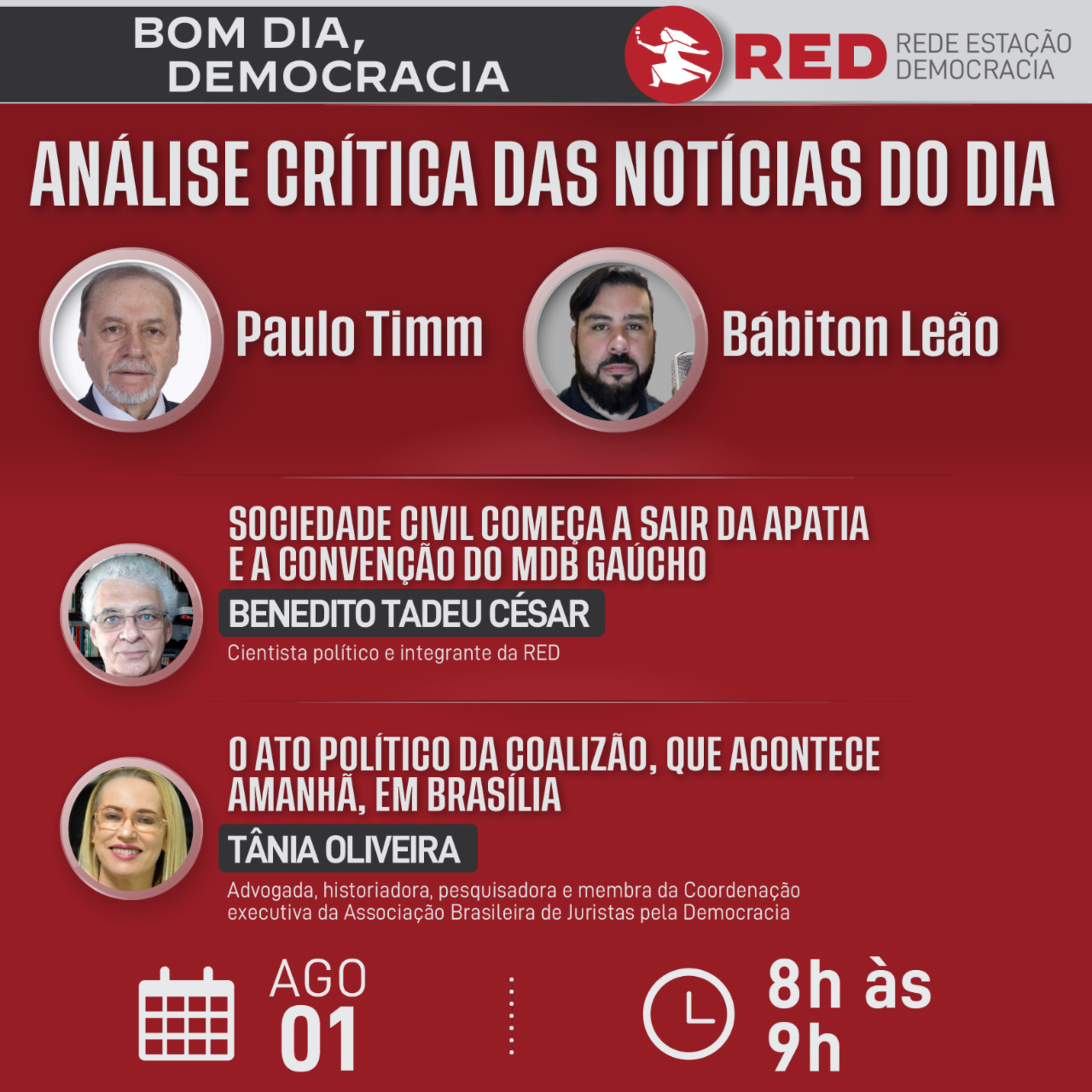 Bom dia, Democracia | Segunda-feira 01/08/2022 episode artwork