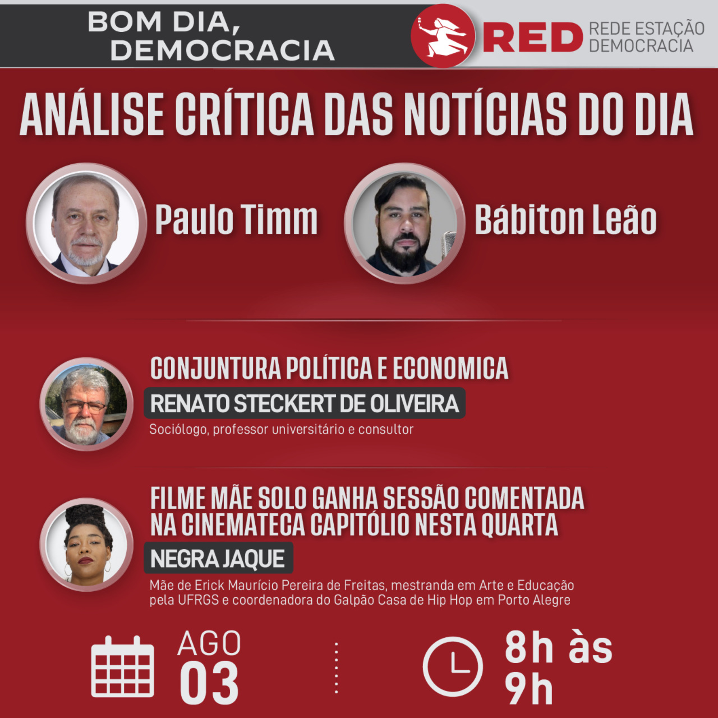 Bom dia, Democracia | Quarta-feira 03/08/2022 episode artwork