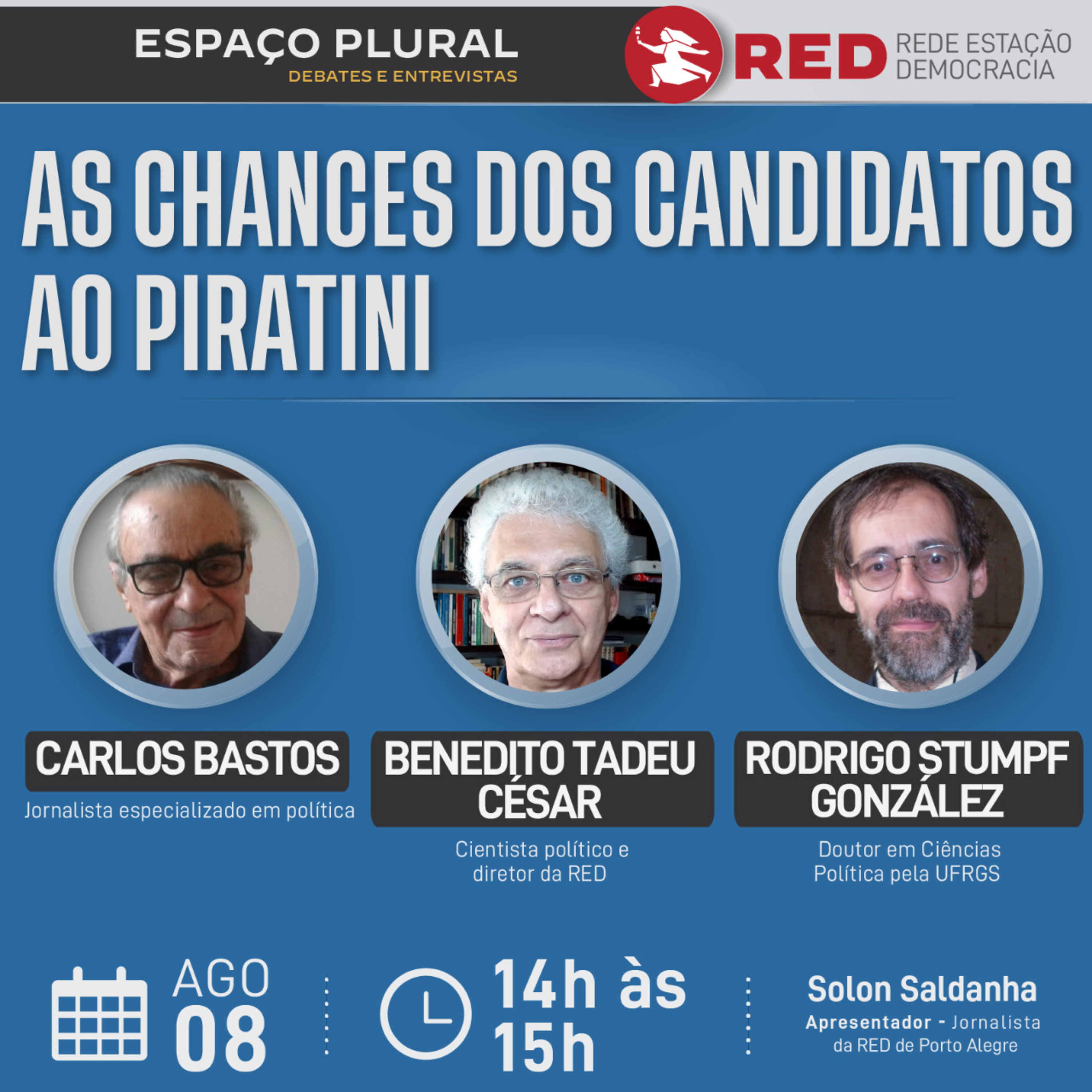 Espaço Plural, Debates e entrevistas | Segunda-feira 08/08/2022 episode artwork